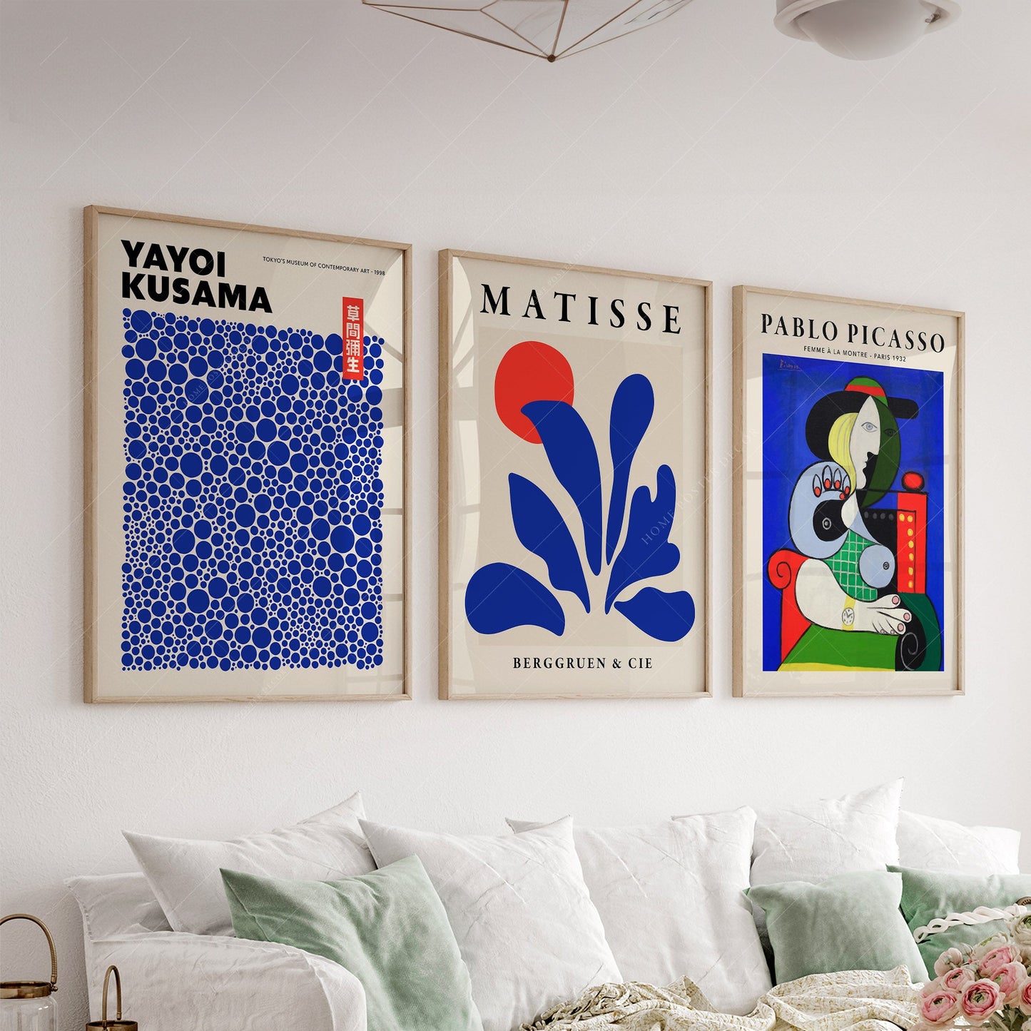 Set of 3 Prints, Henri Matisse, Yayoi Kusama, Pablo Picasso