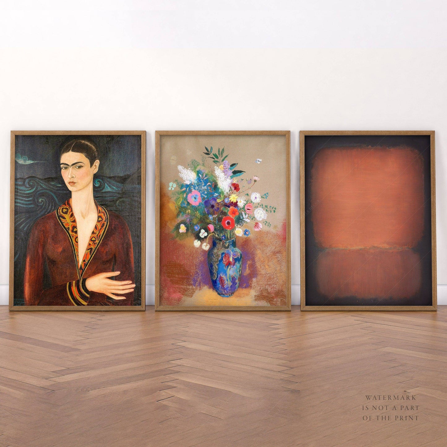 Set of 3 Prints, Mark Rothko, Frida Kahlo, Odilon Redon, Fine Art