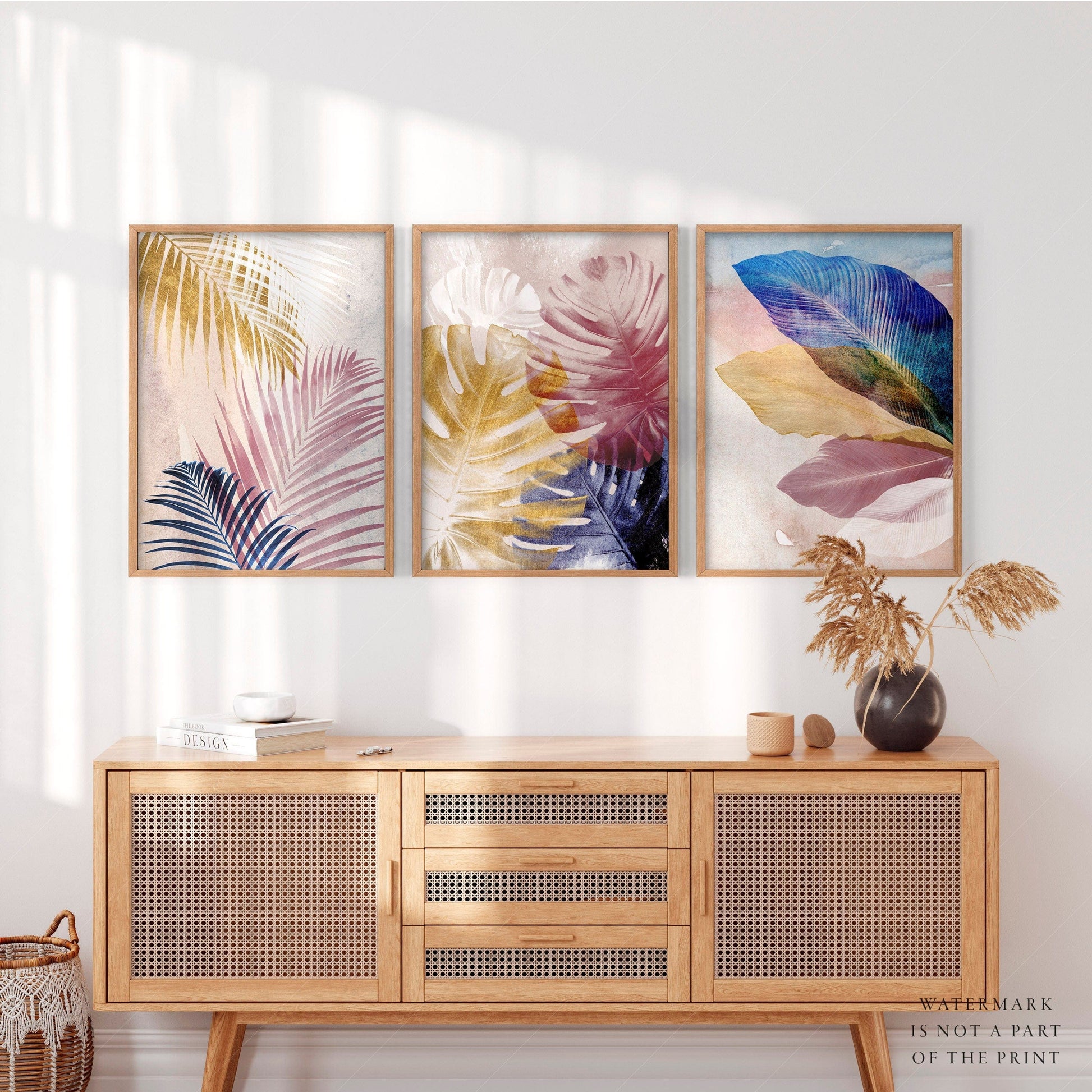 Set of 3 Wall Art, Botanical Prints, Elegant Wall Decor