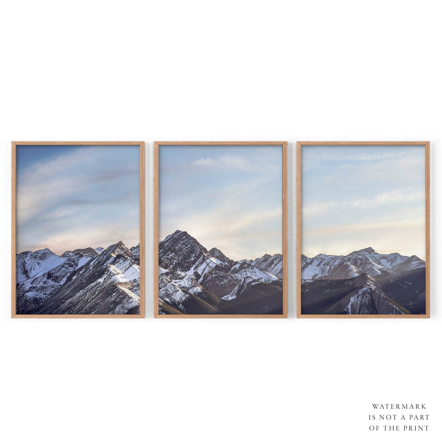 Set of 3 prints, Beautiful Panoramic Mountains Photography