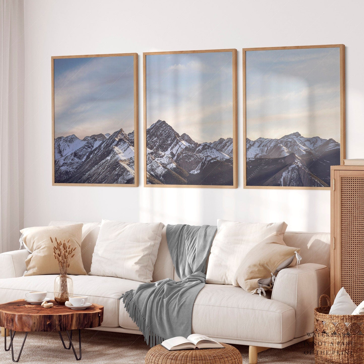 Set of 3 prints, Beautiful Panoramic Mountains Photography