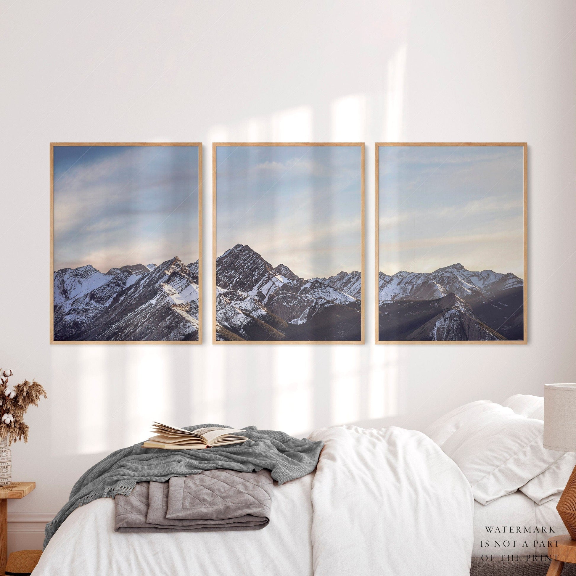 Set of 3 prints, Beautiful Panoramic Mountains Photography