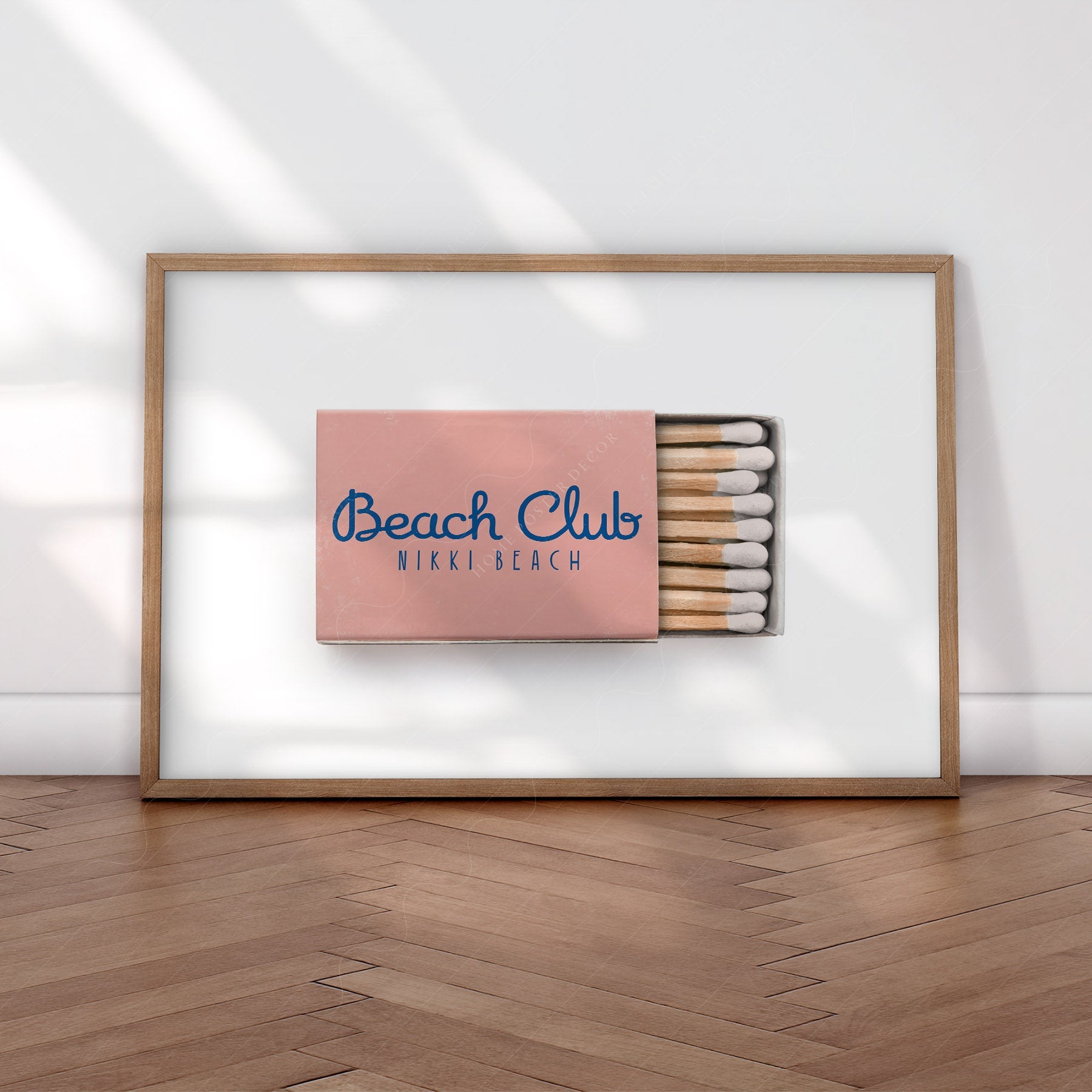 The Beach Club poster, Nikki Beach Hotel, Art Deco, Matchbox wall art