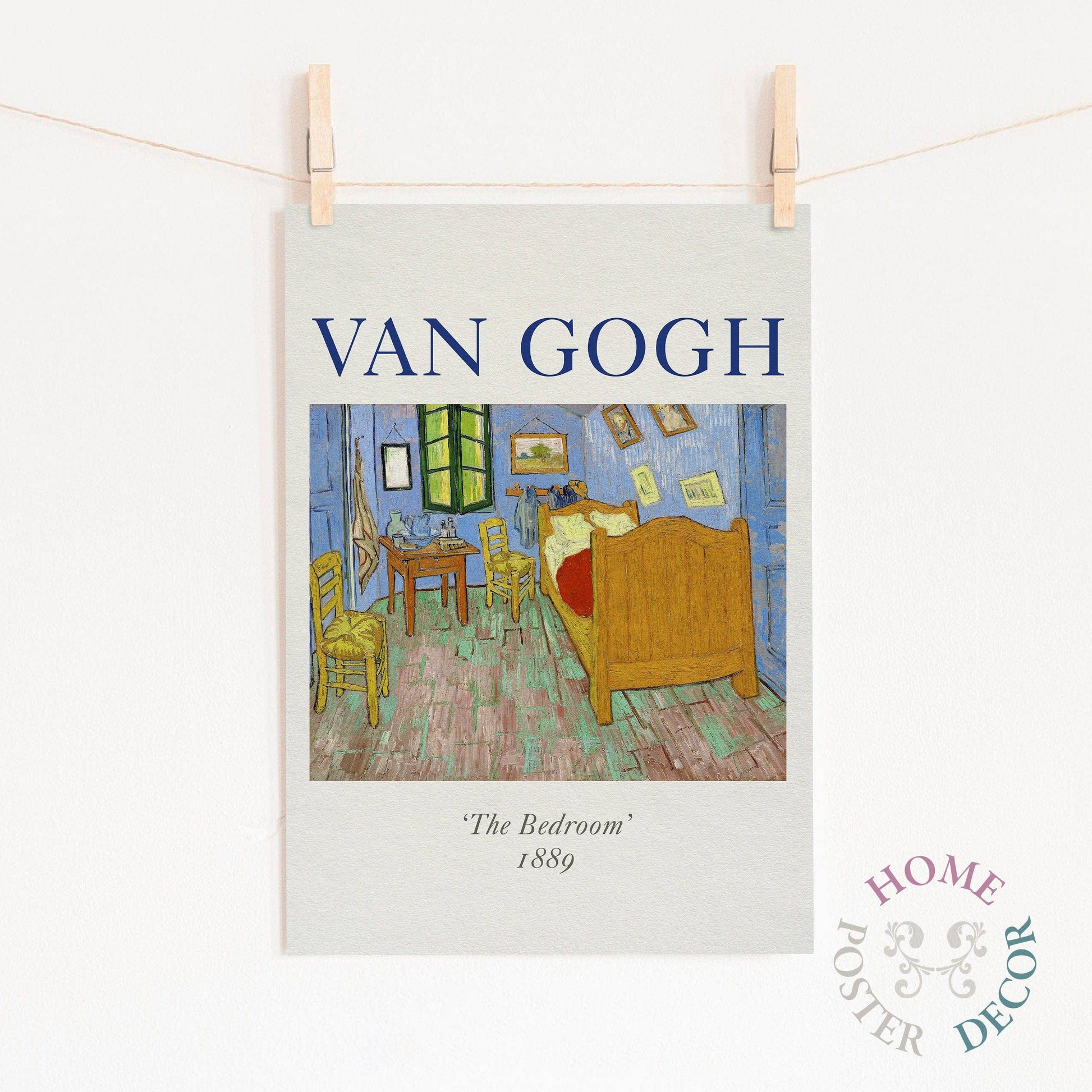 The Bedroom, Van Gogh Print, Post-impressionist Poster, Christmas Gift