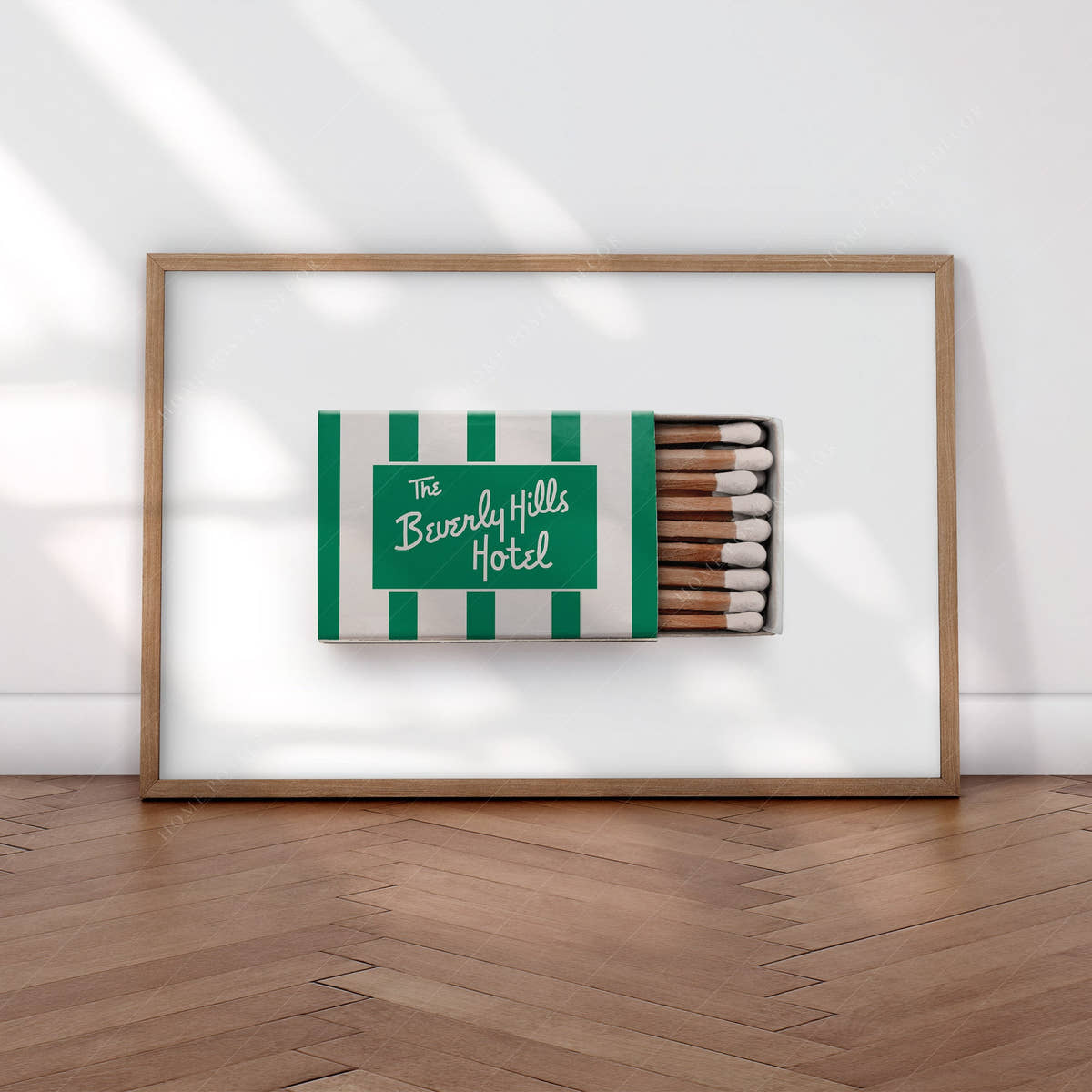The Beverly Hills Hotel Print, Chic home decor, Vintage matchbox art