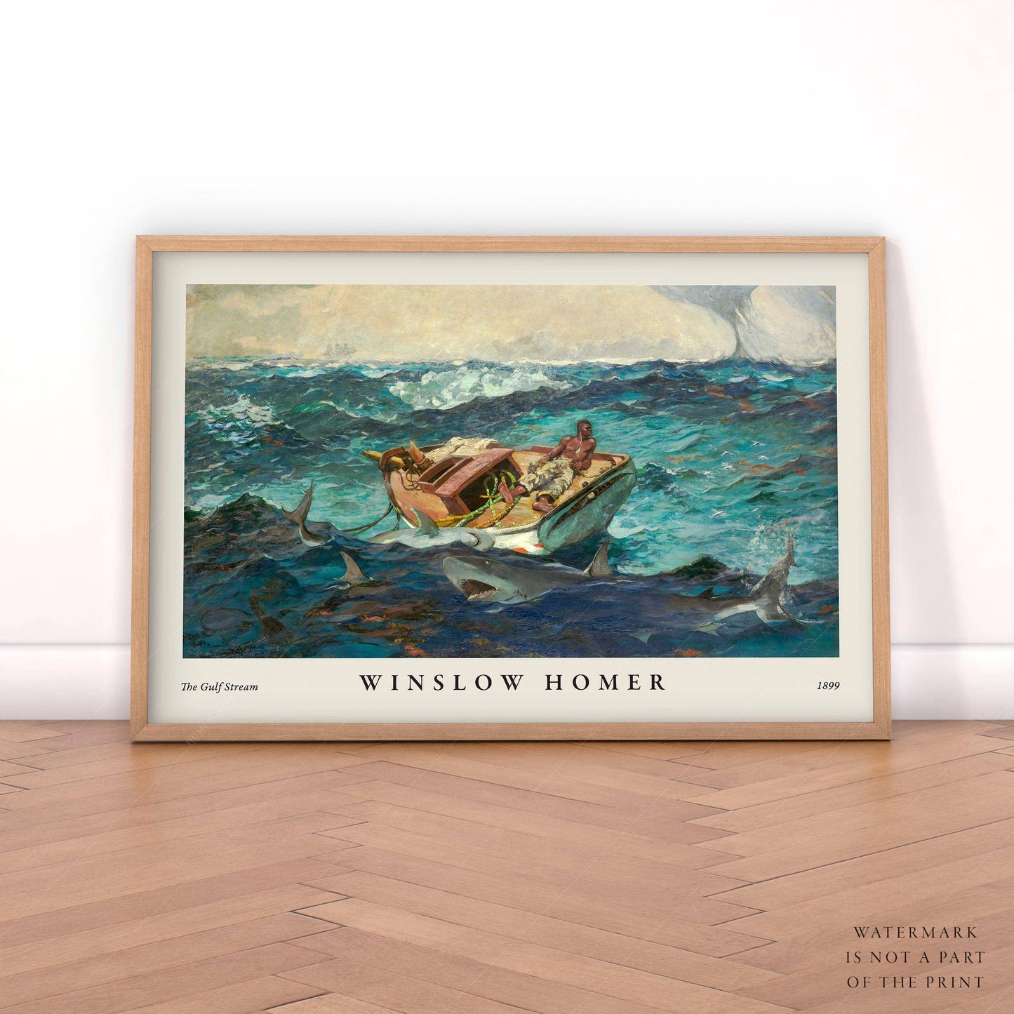 The Gulf Stream, Winslow Homer, Ocean Life, Fishing Boat, Nautical Decor, Metropolitan Museum, Oil Painting, Gift Idea, Waves 77-2