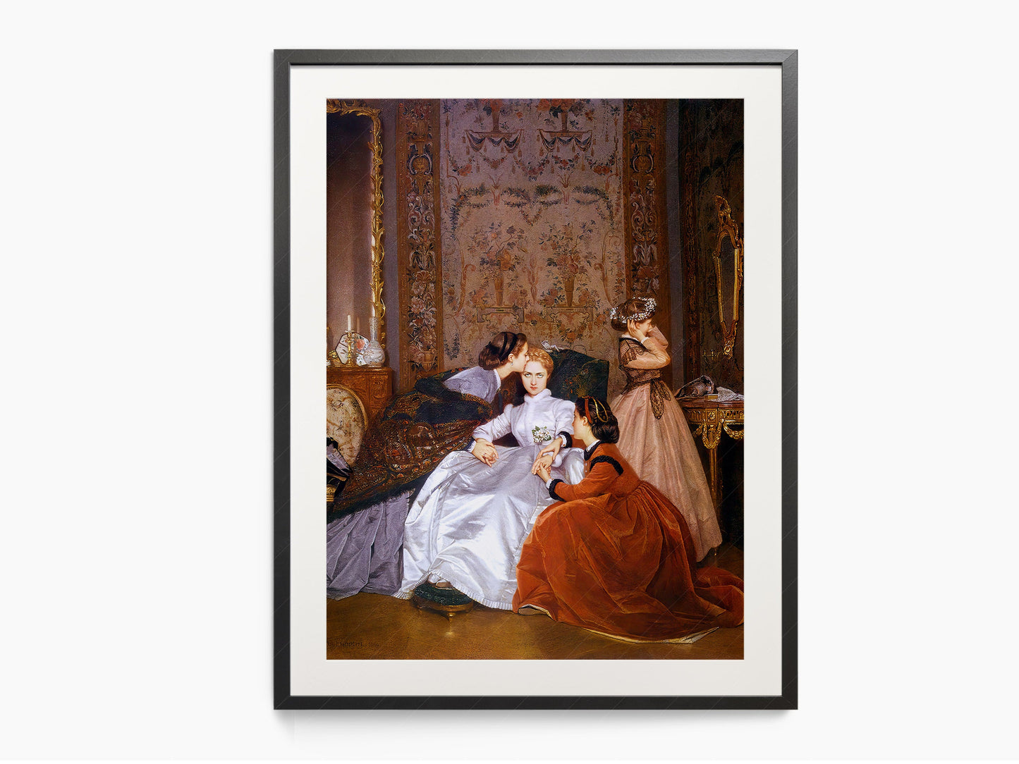 The Reluctant Bride by Auguste Toulmouche, Victorian era wall art