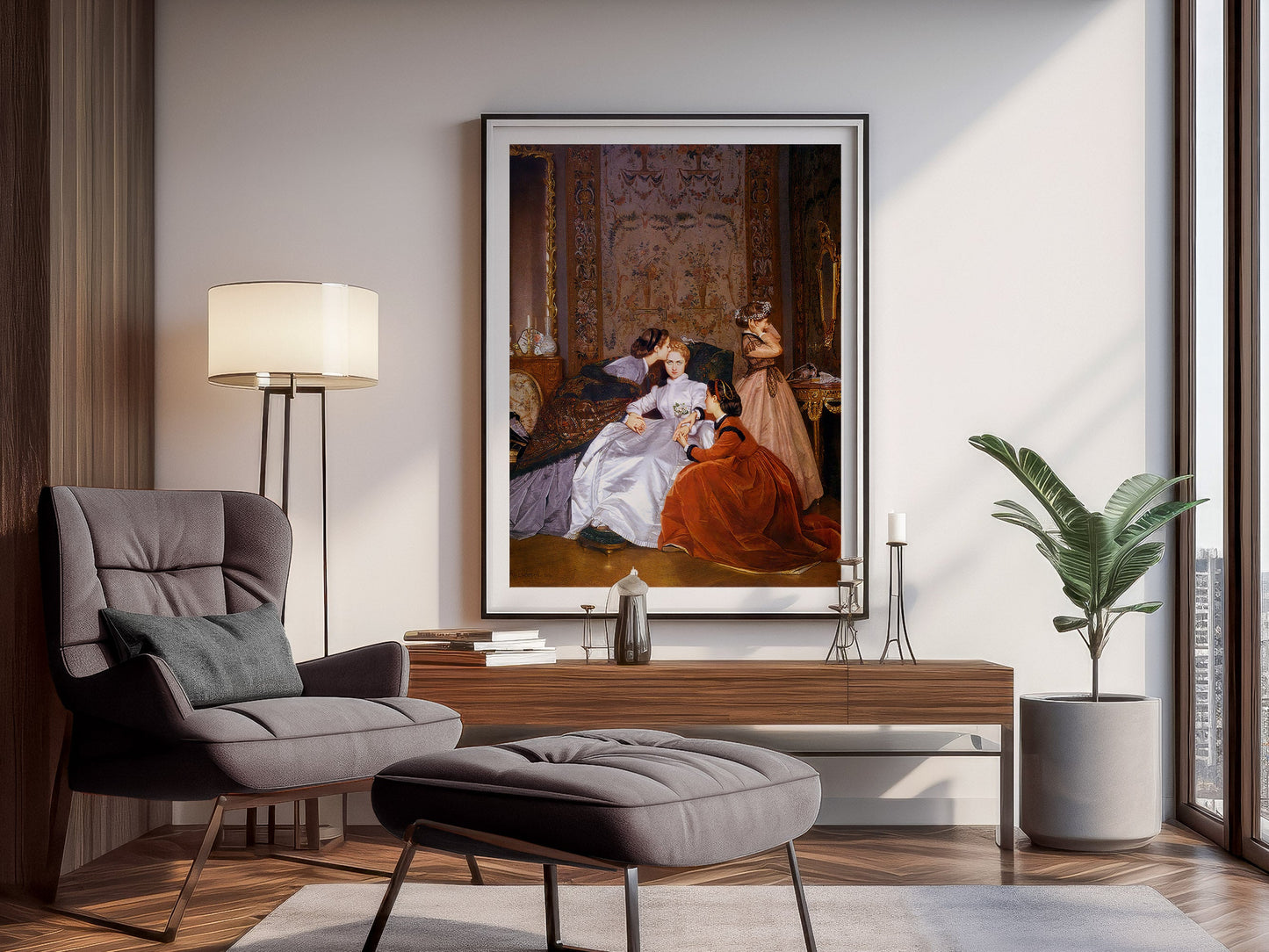 The Reluctant Bride by Auguste Toulmouche, Victorian era wall art