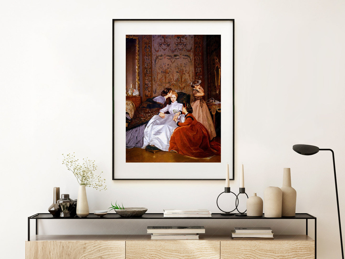 The Reluctant Bride by Auguste Toulmouche, Victorian era wall art