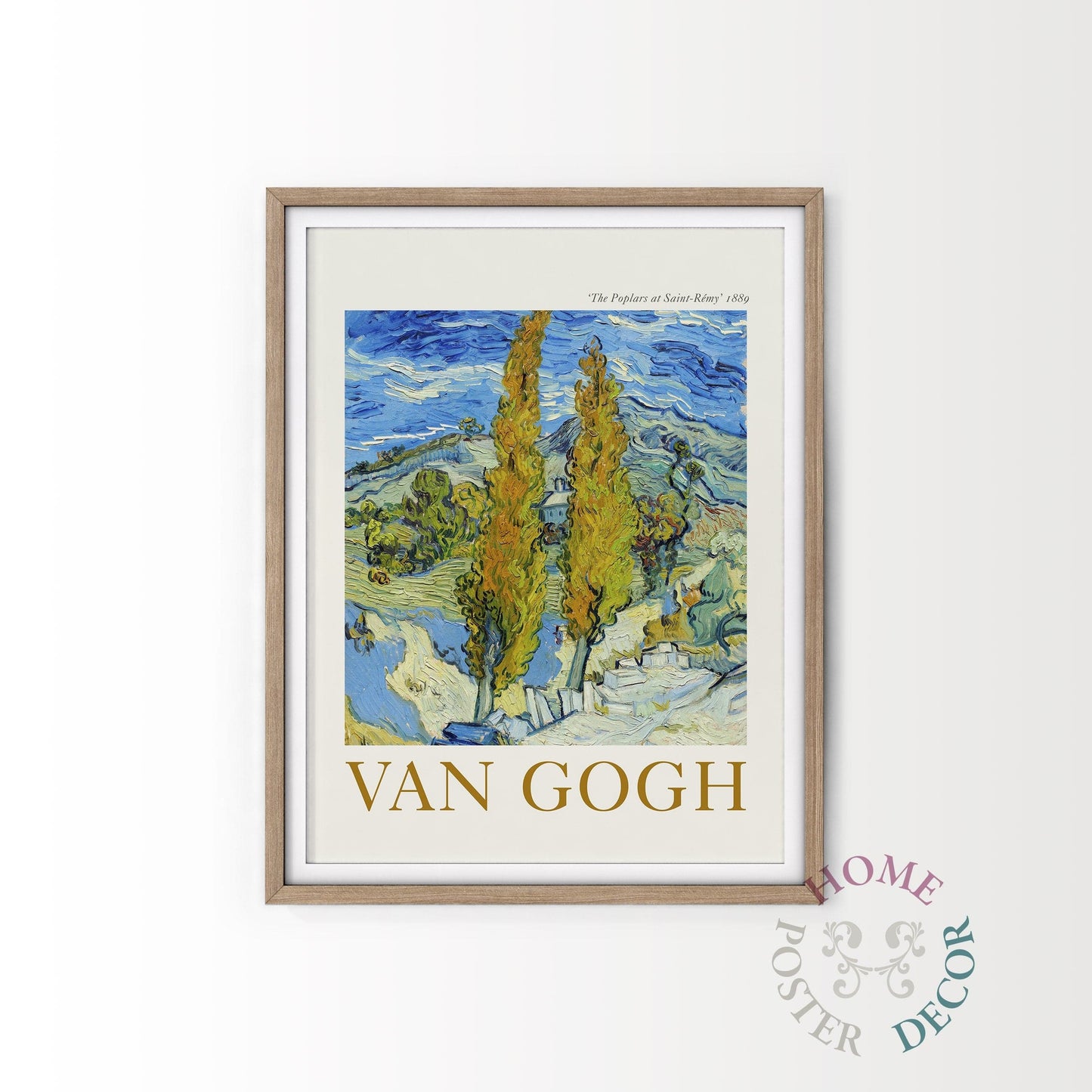 Van Gogh Art, The Poplars, Tree Landscape, Living Room Wall Art