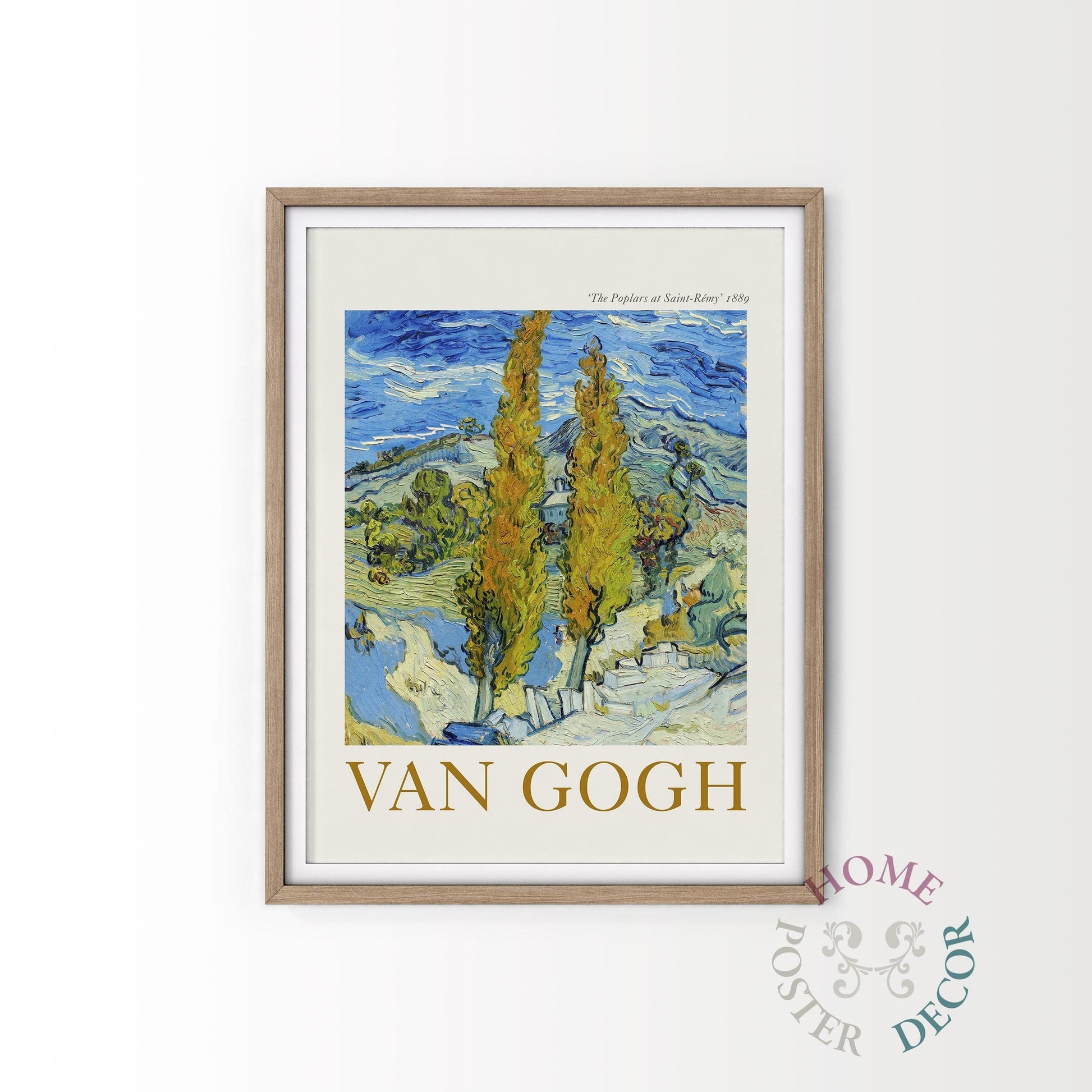 Van Gogh Art, The Poplars, Tree Landscape, Living Room Wall Art