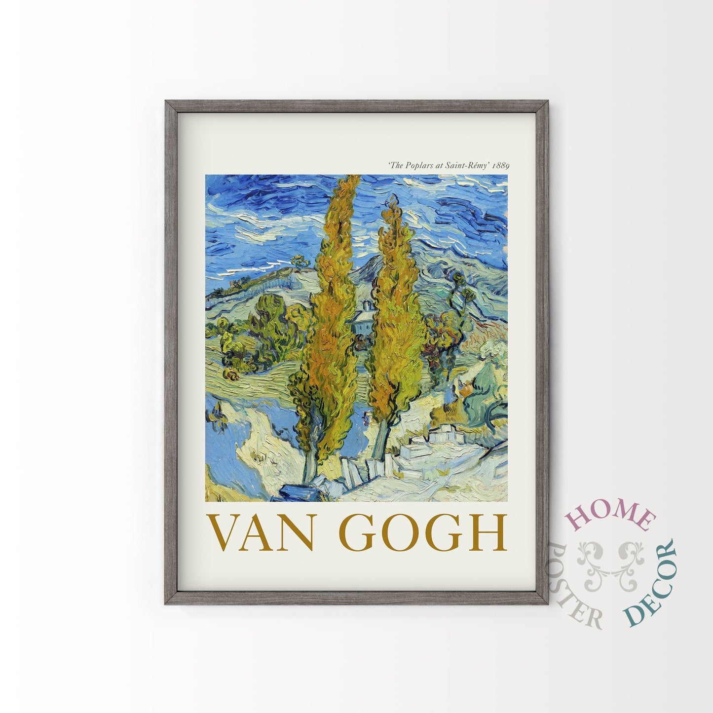 Van Gogh Art, The Poplars, Tree Landscape, Living Room Wall Art