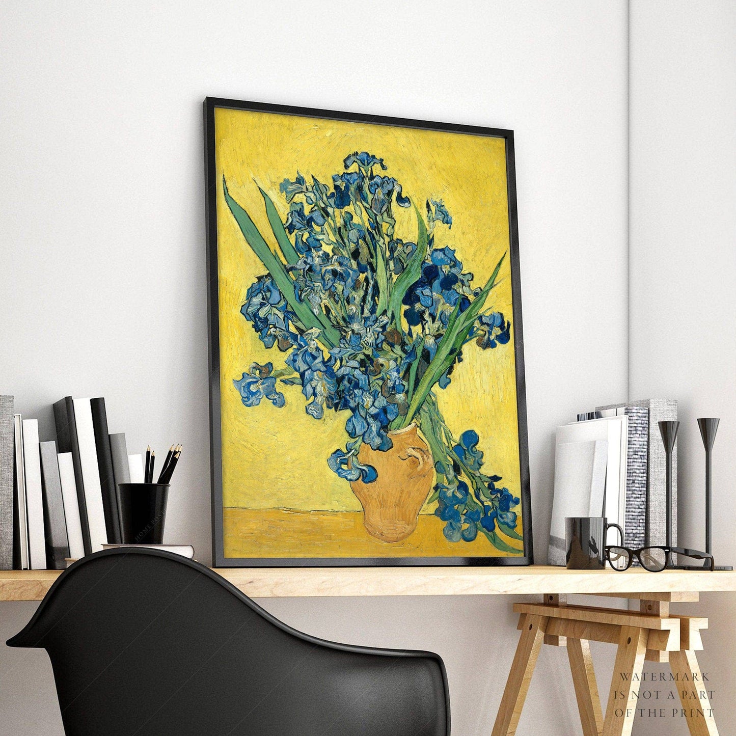 Van Gogh Irises, Irises in a Vase, Floral Wall Art, Van Gogh Flowers