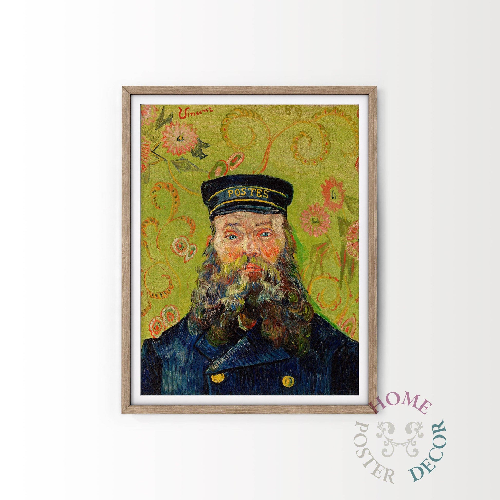 Van Gogh Portrait, The Postman Joseph Roulin, Post-Impressionist Art