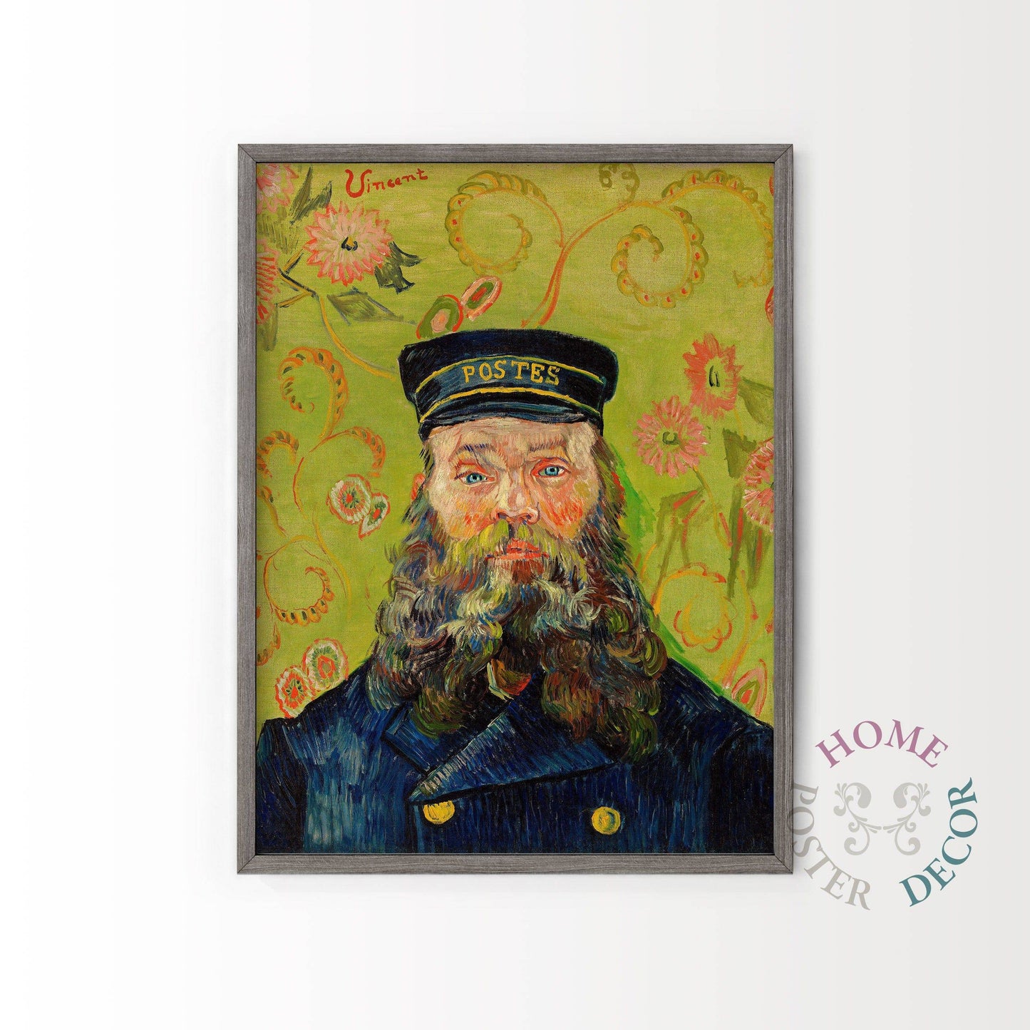 Van Gogh Portrait, The Postman Joseph Roulin, Post-Impressionist Art