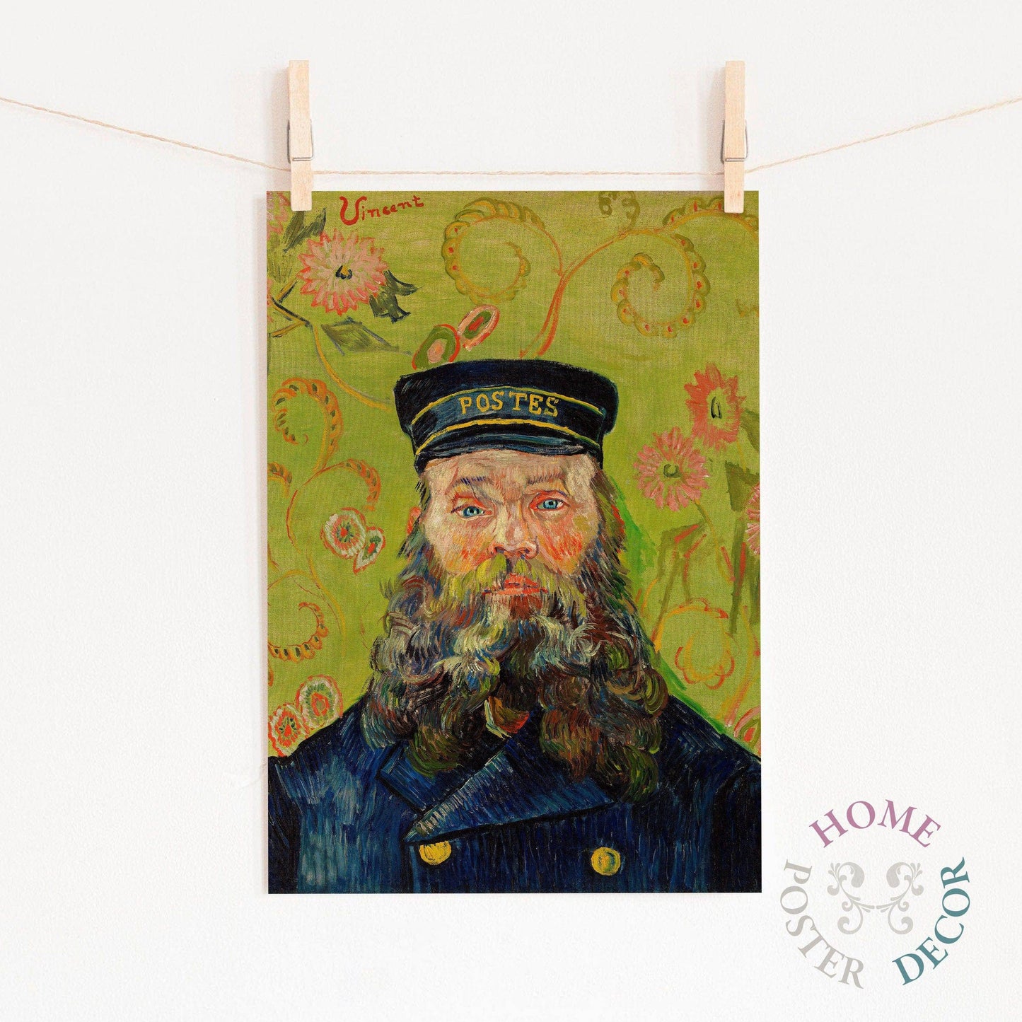 Van Gogh Portrait, The Postman Joseph Roulin, Post-Impressionist Art