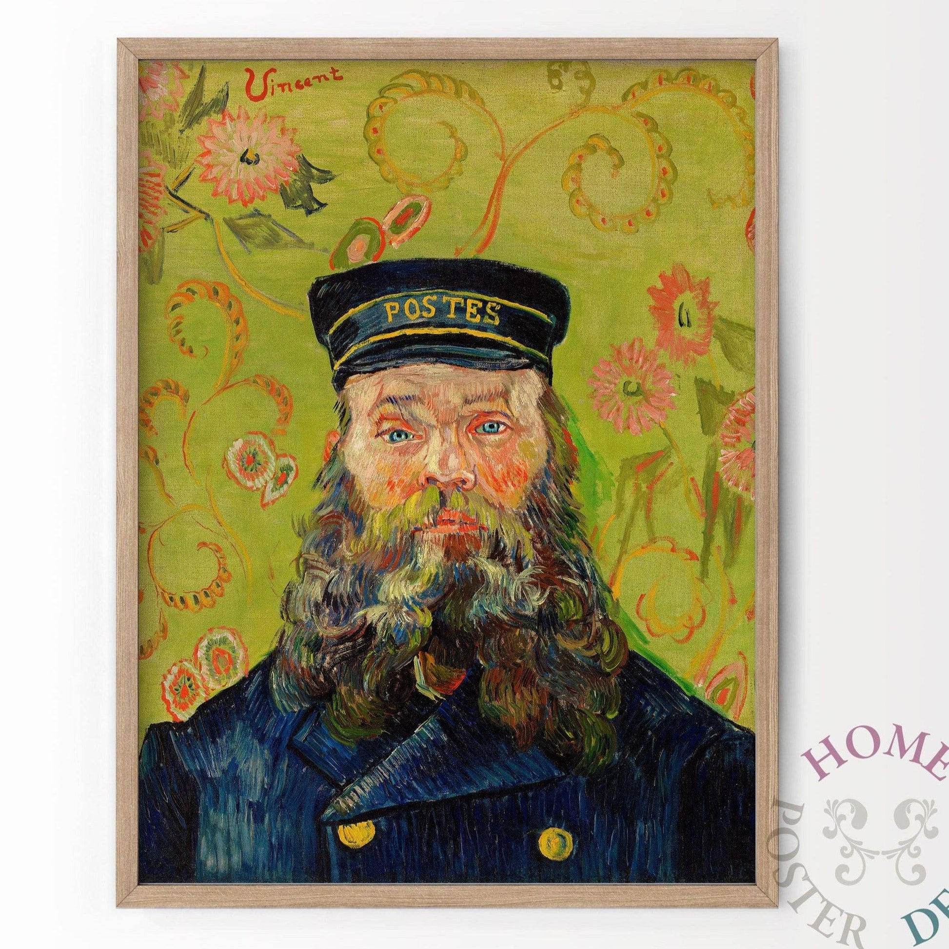 Van Gogh Portrait, The Postman Joseph Roulin, Post-Impressionist Art