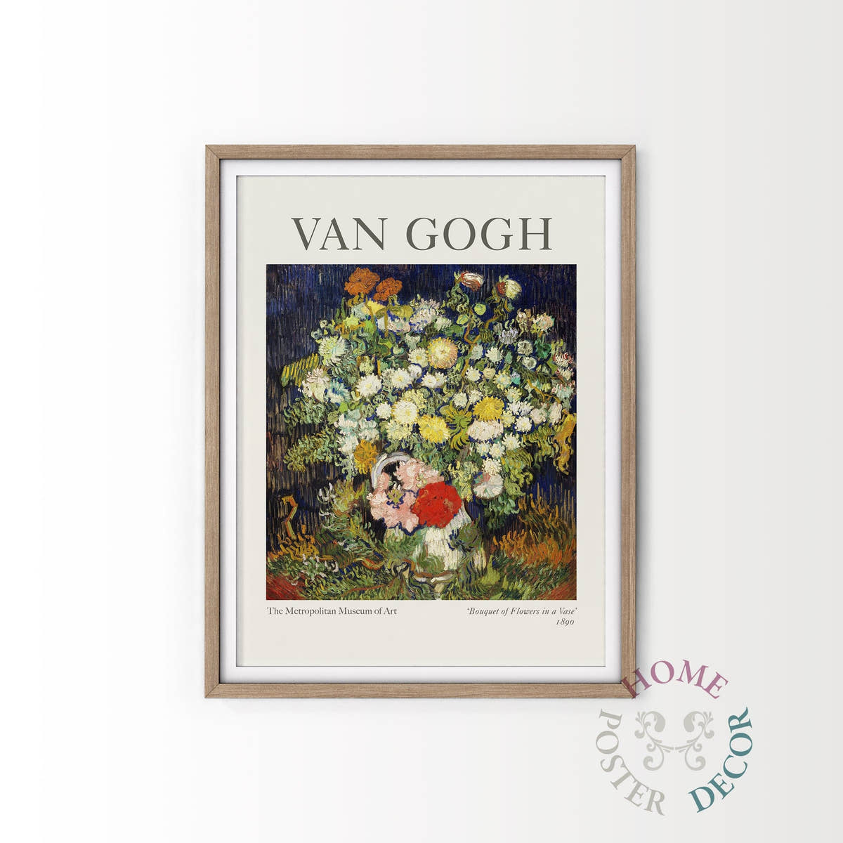 Van Gogh Poster, Bouquet of Flowers in a Vase, Anniversary Gift