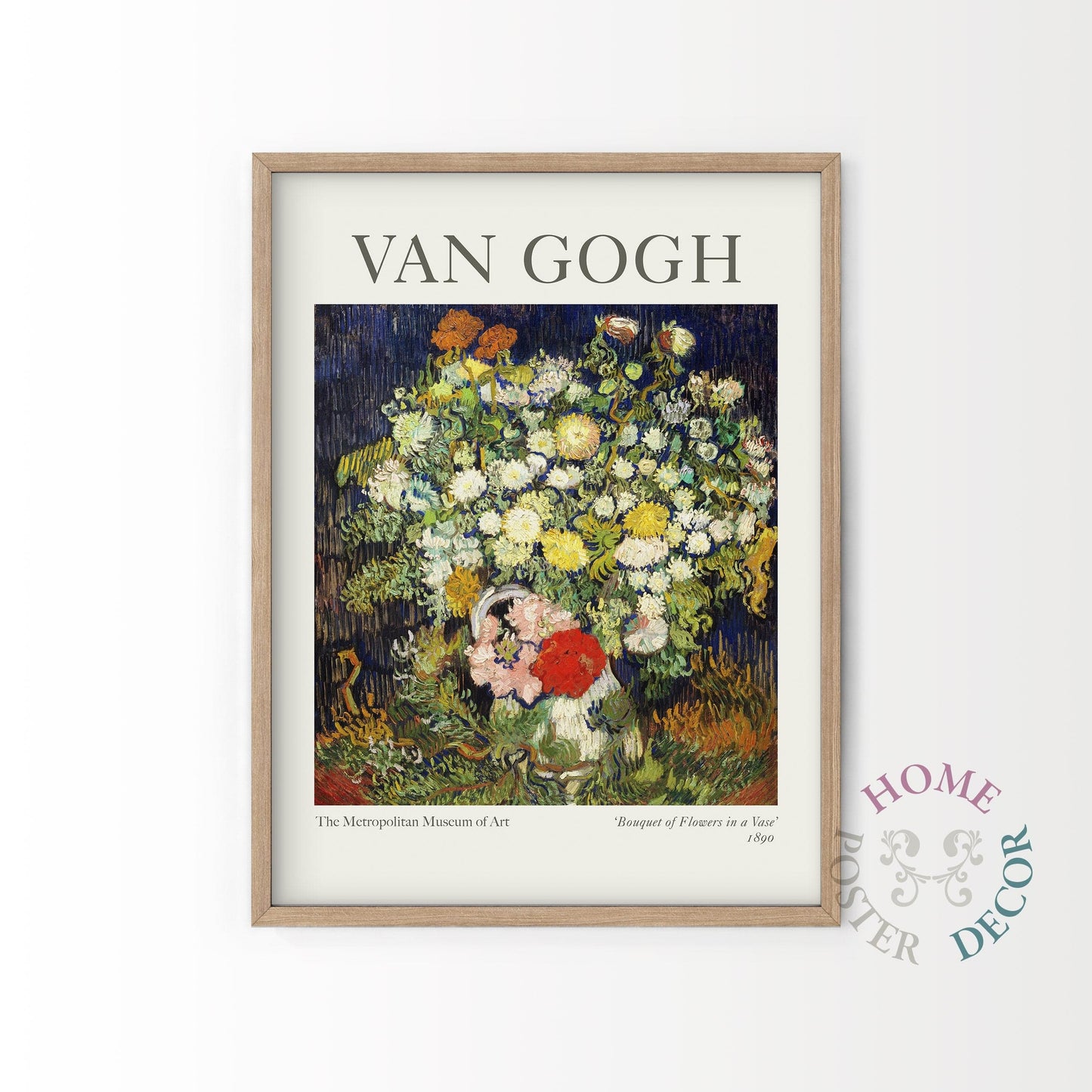 Van Gogh Poster, Bouquet of Flowers in a Vase, Anniversary Gift