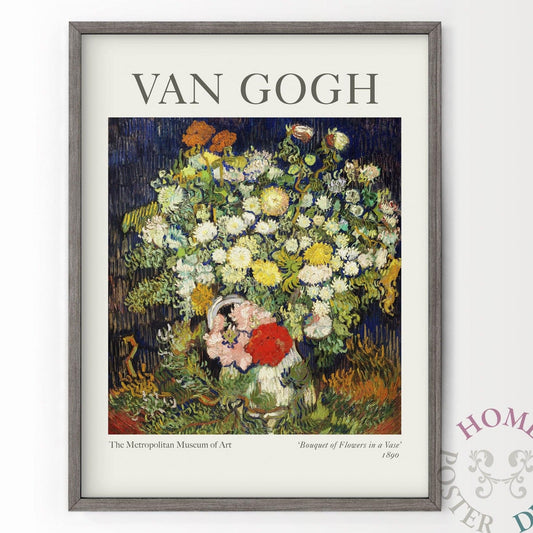 Van Gogh Poster, Bouquet of Flowers in a Vase, Anniversary Gift