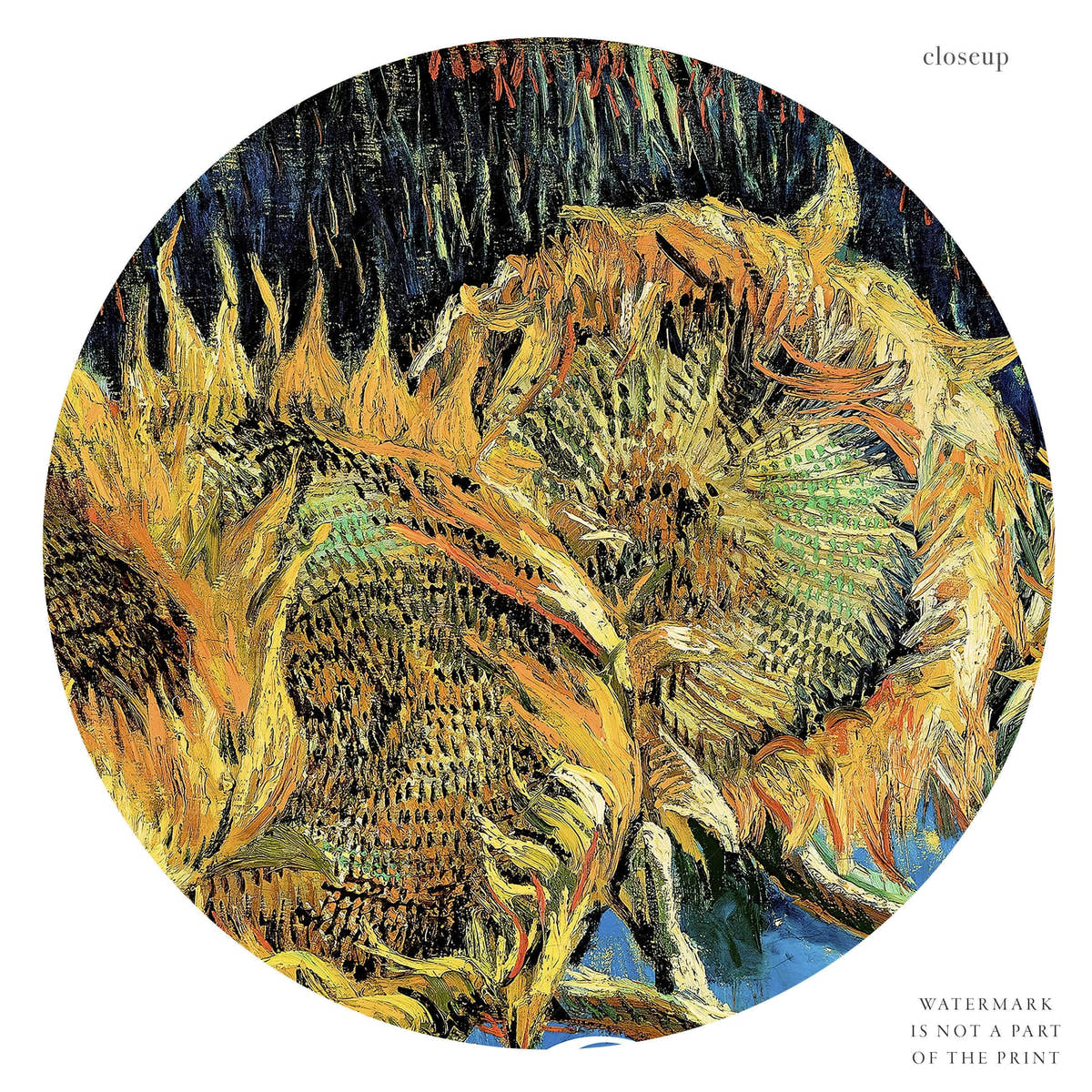 Van Gogh Poster, Four Sunflowers Gone to Seed, Yellow Flower, Bedroom Décor