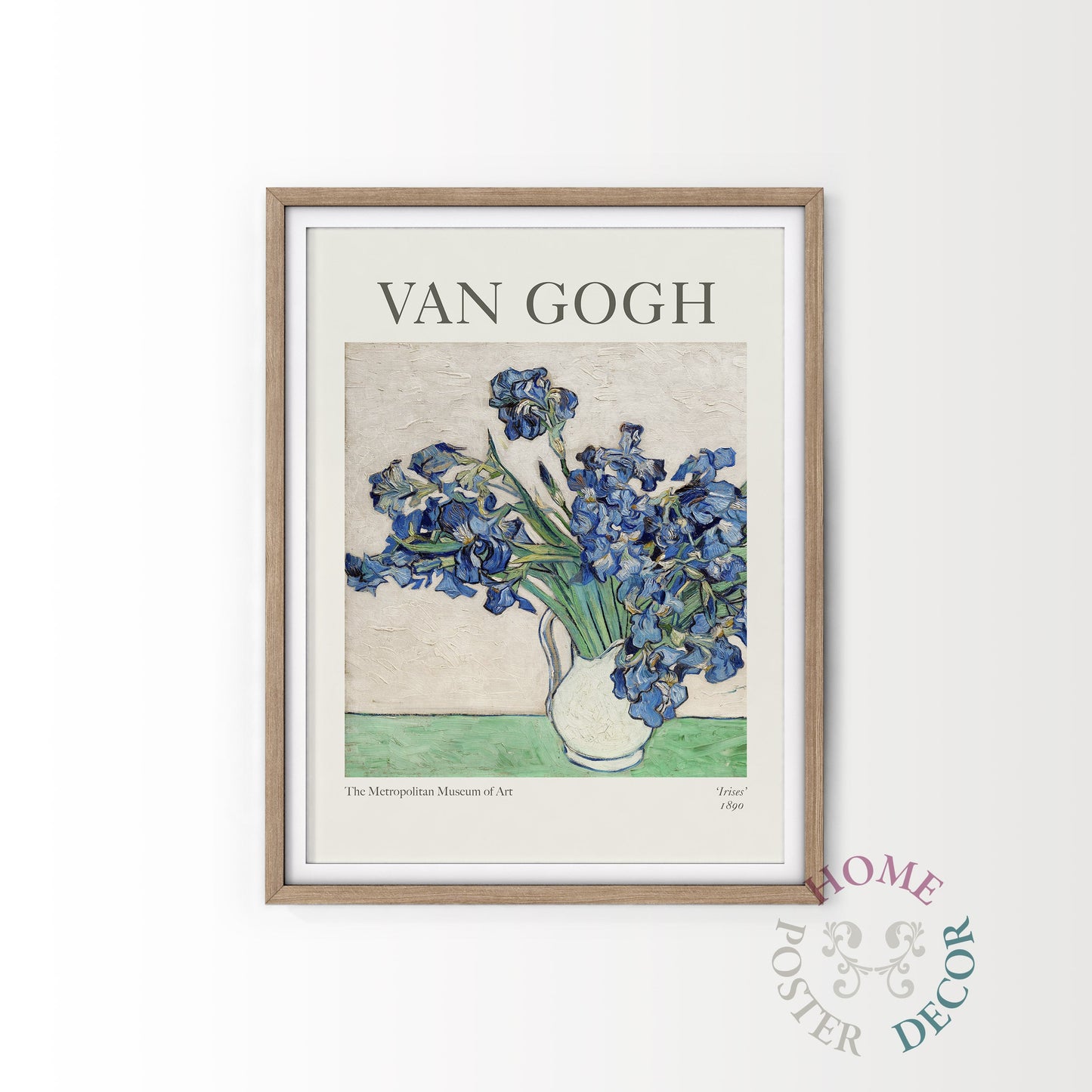 Van Gogh Poster, Irises in a White Vase