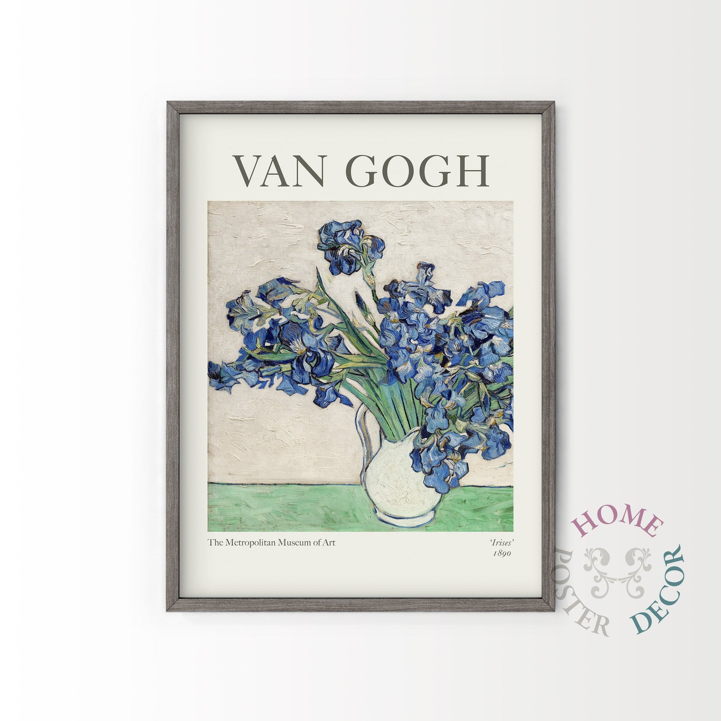 Van Gogh Poster, Irises in a White Vase