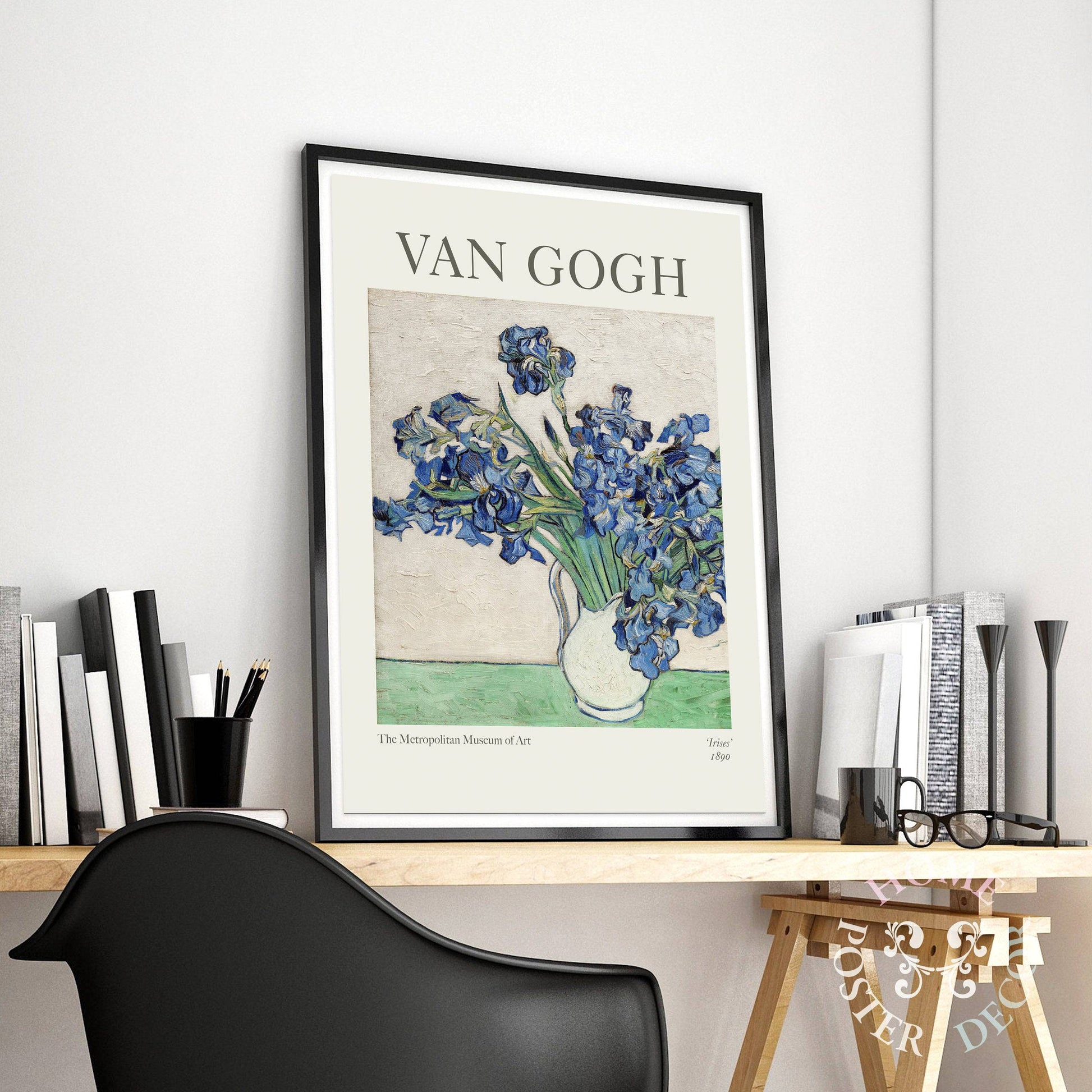 Van Gogh Poster, Irises in a White Vase