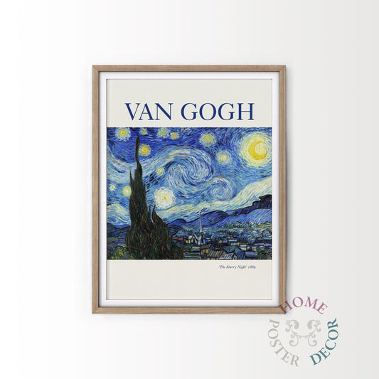 Van Gogh Poster, The Starry Night, Famous Painting