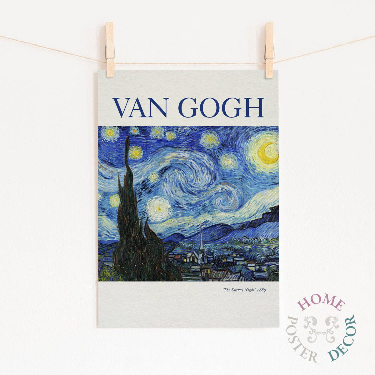 Van Gogh Poster, The Starry Night, Famous Painting