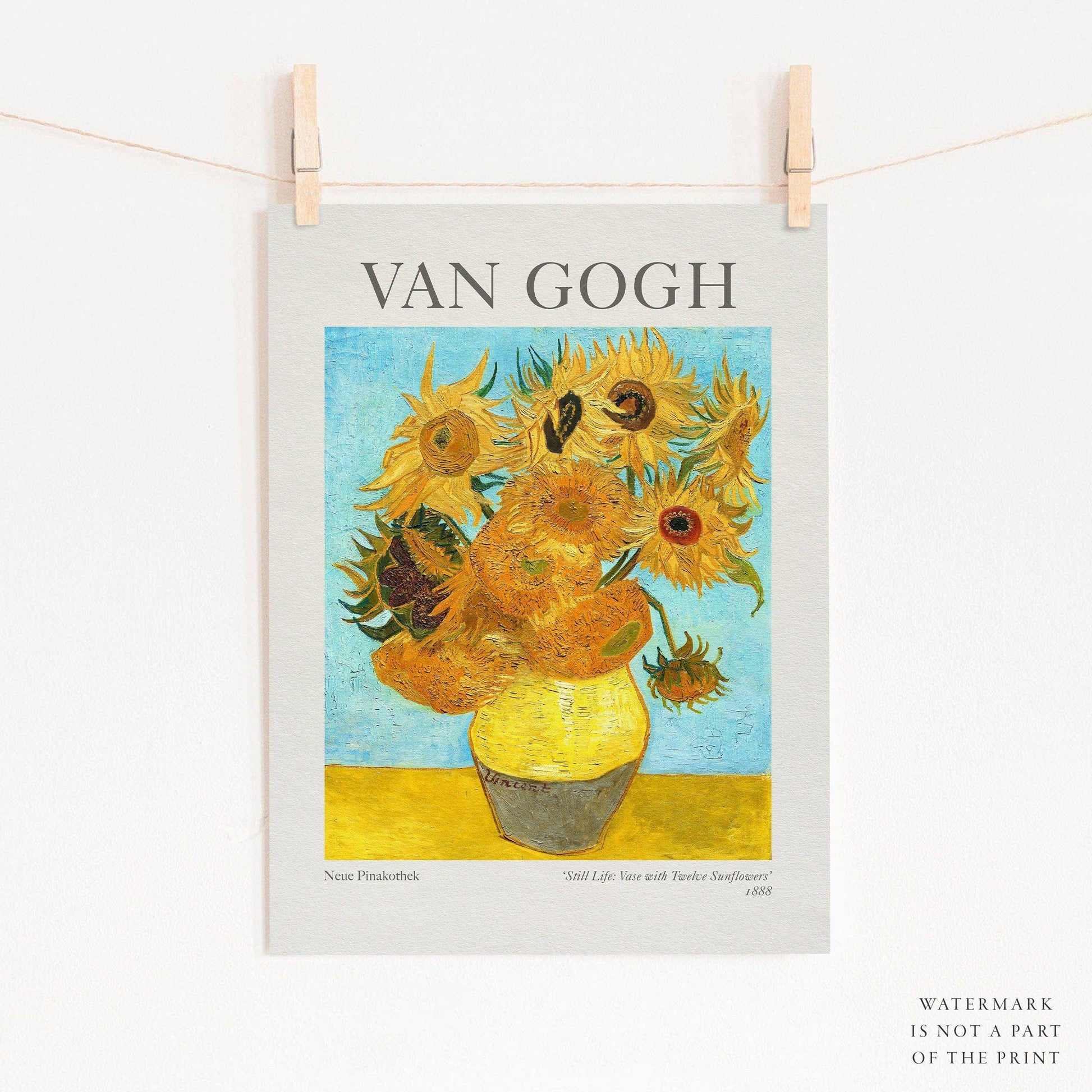 Van Gogh Poster, Vase with Twelve Sunflowers