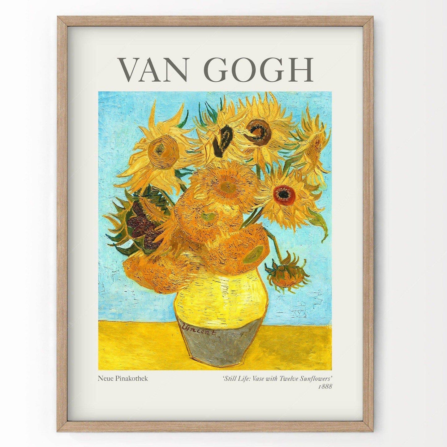 Van Gogh Poster, Vase with Twelve Sunflowers