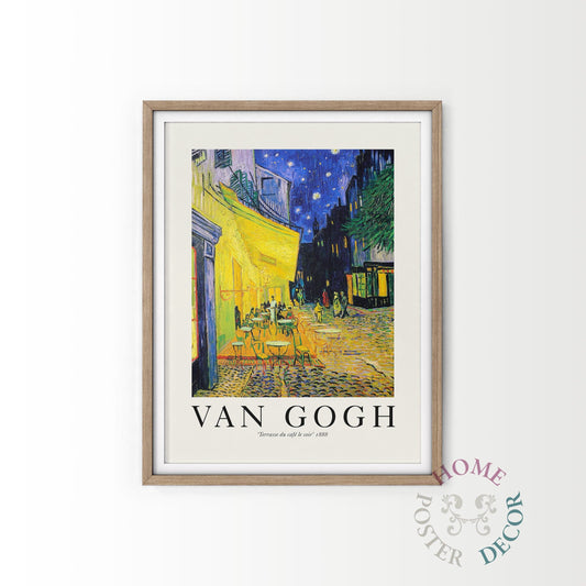 Van Gogh Print, Café Terrace at Night, French Café