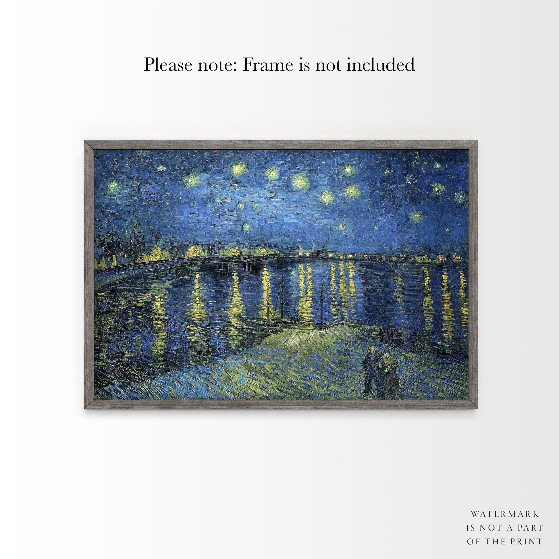Van Gogh Print, Starry Night Over the Rhône, Famous Artwork