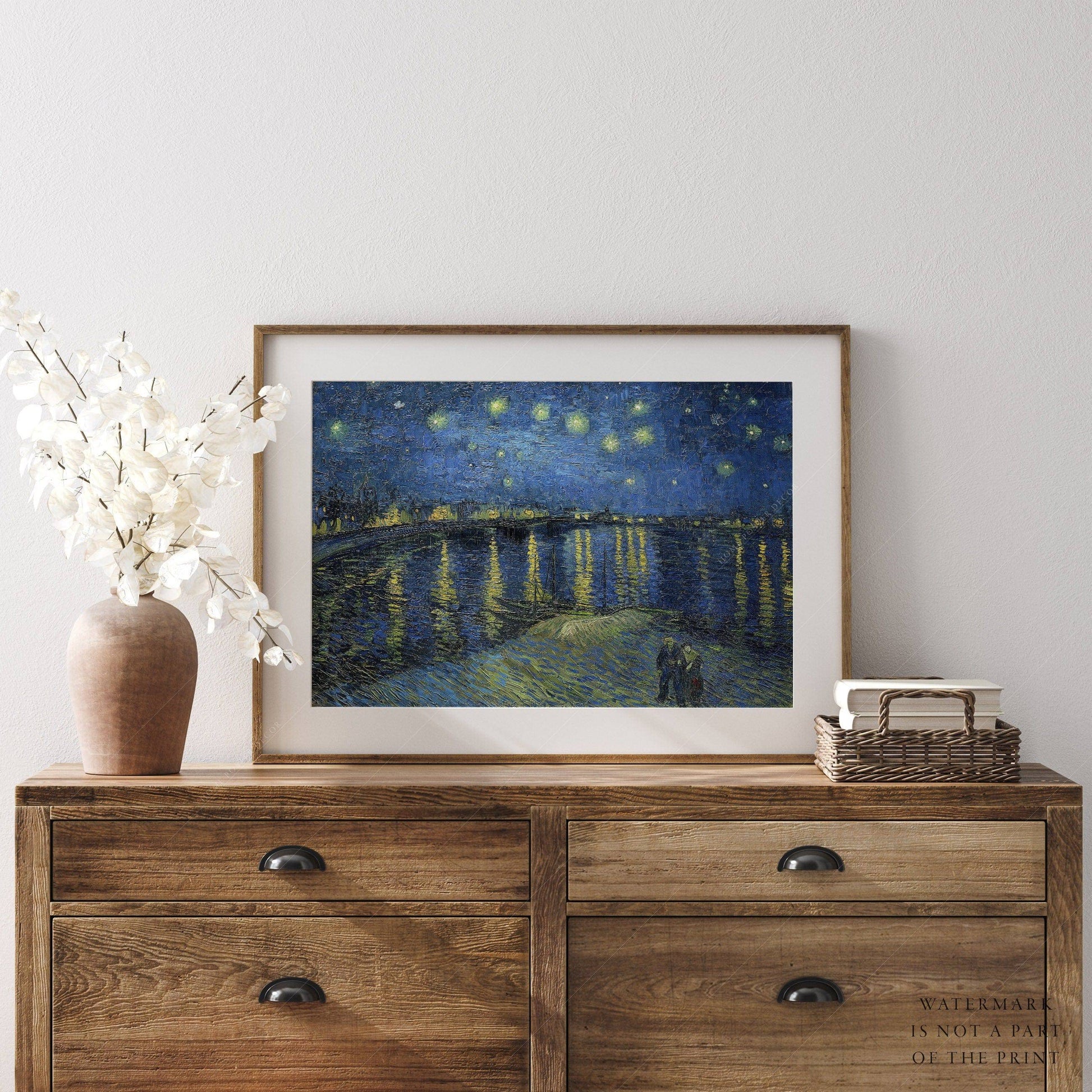 Van Gogh Print, Starry Night Over the Rhône, Famous Artwork