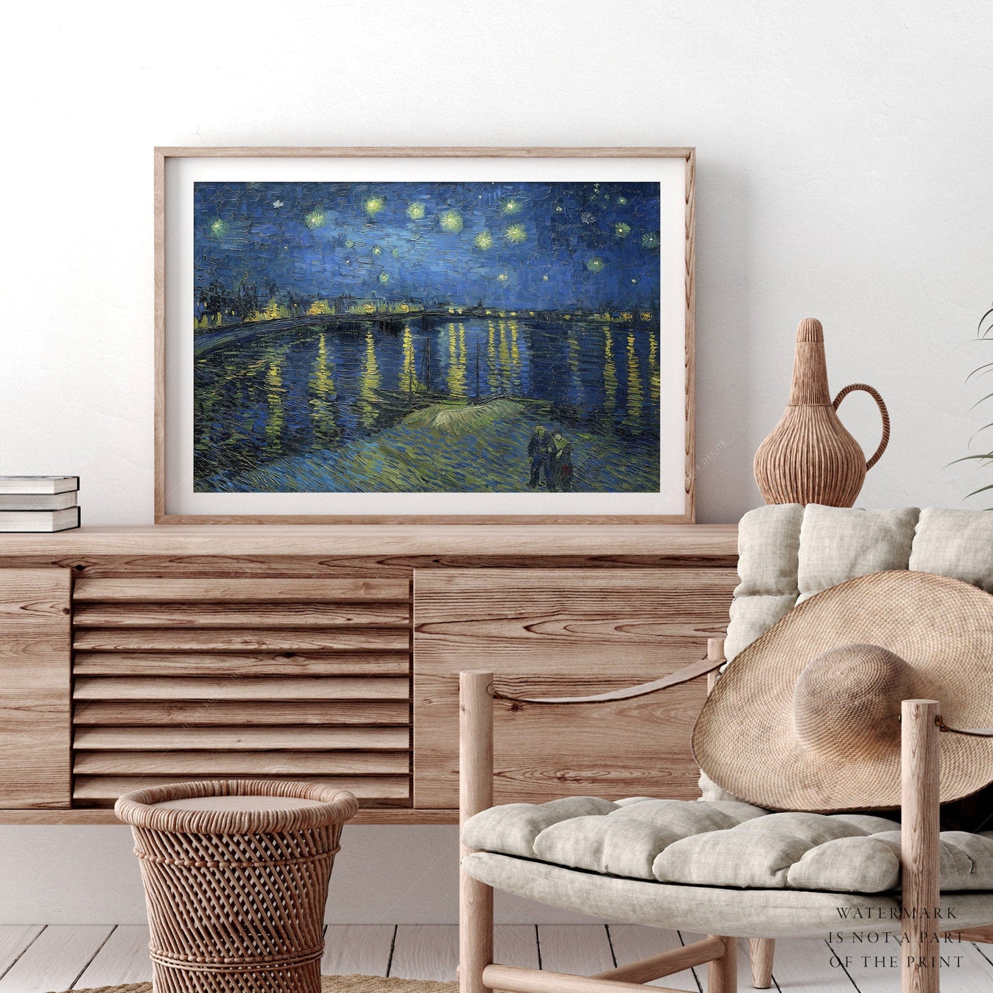Van Gogh Print, Starry Night Over the Rhône, Famous Artwork
