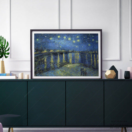 Van Gogh Print, Starry Night Over the Rhône, Famous Artwork