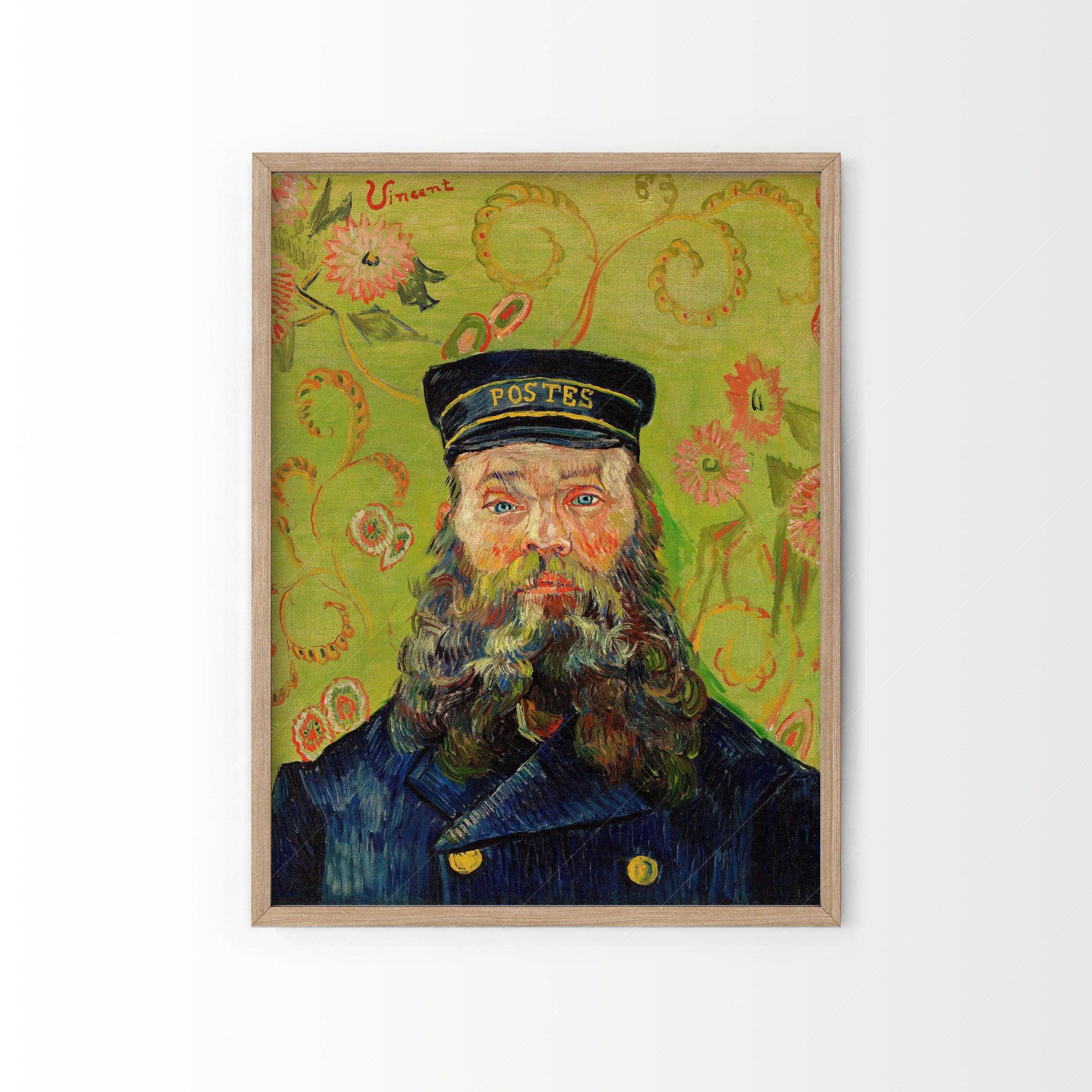 Van Gogh Set of 2 Prints, The Postman Portrait, Oleanders Flowers