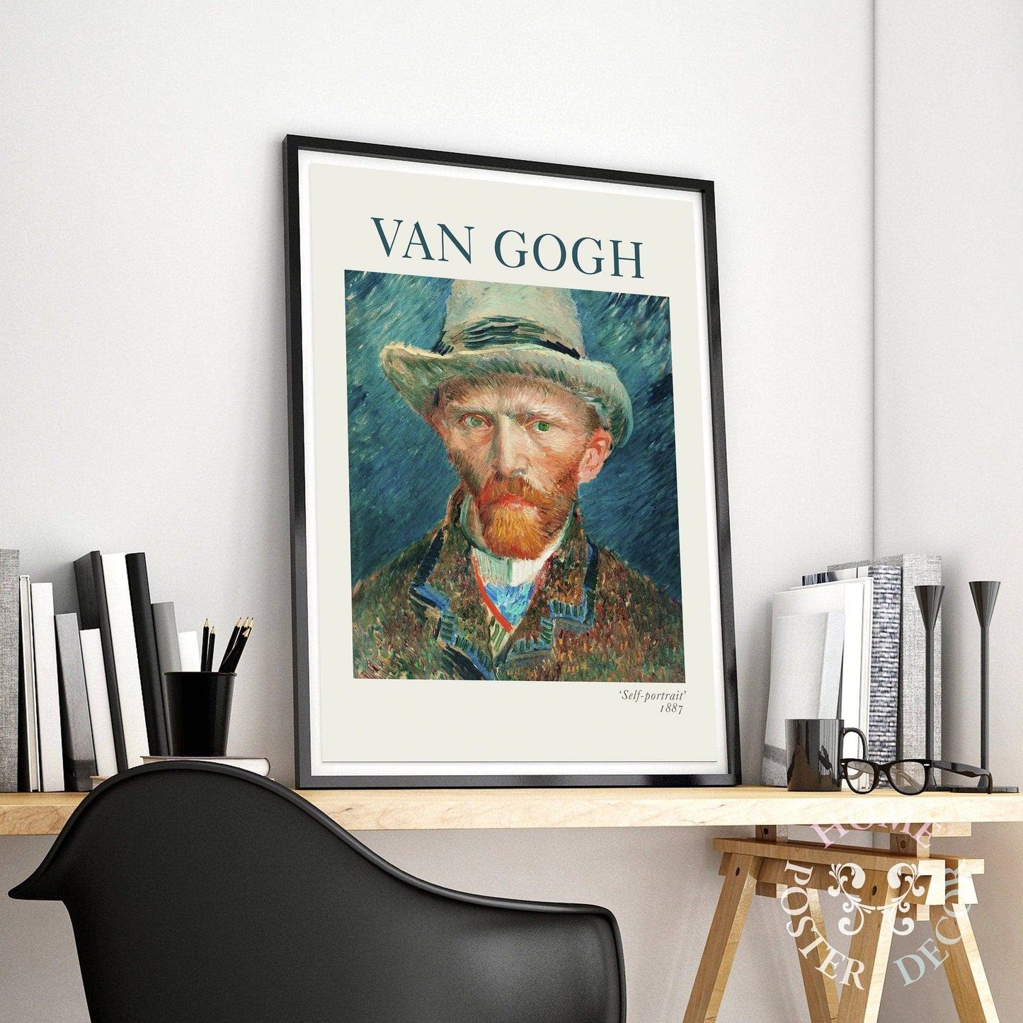 Van Gogh Wall Art, Self-Portrait with Hat Poster