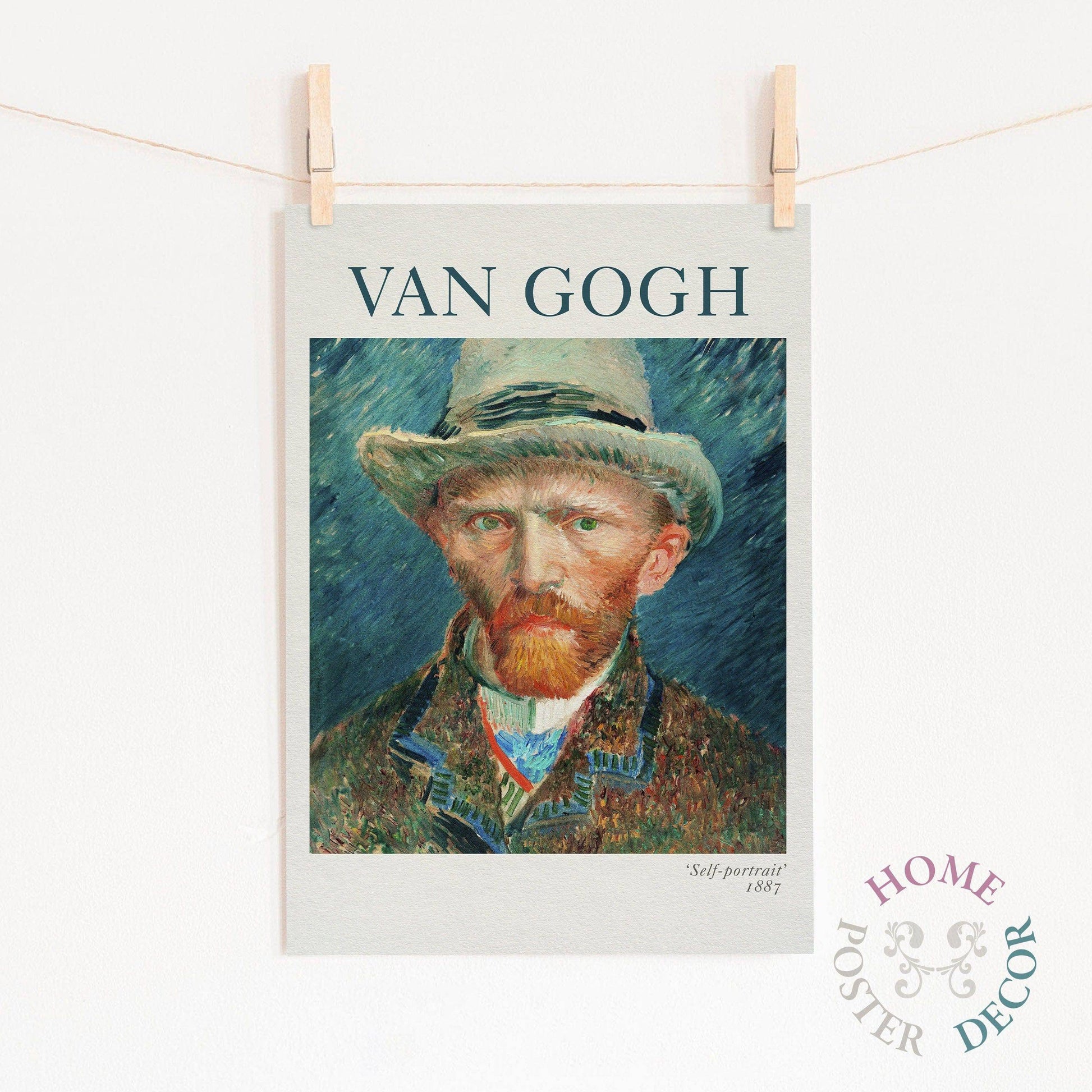 Van Gogh Wall Art, Self-Portrait with Hat Poster