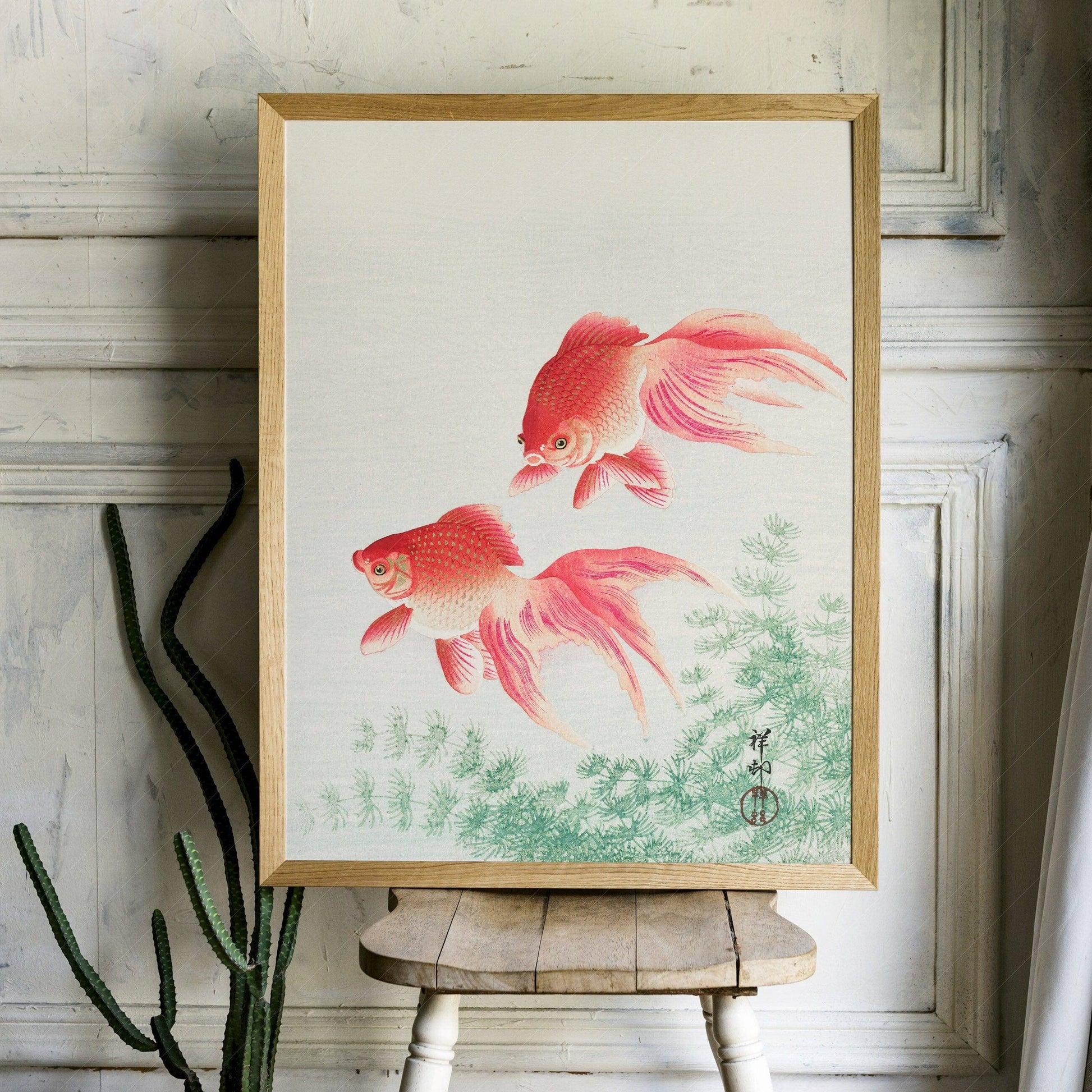 Vintage Goldfish Wall Art Print