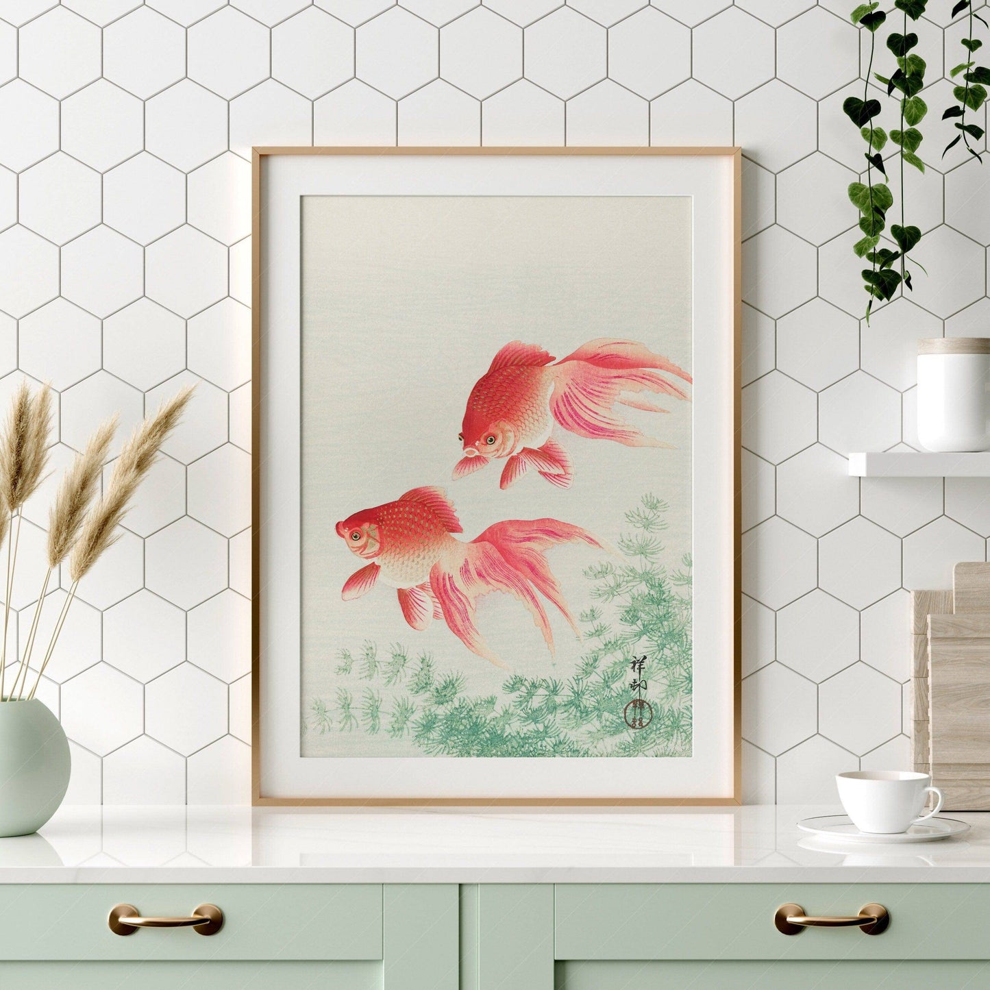 Vintage Goldfish Wall Art Print