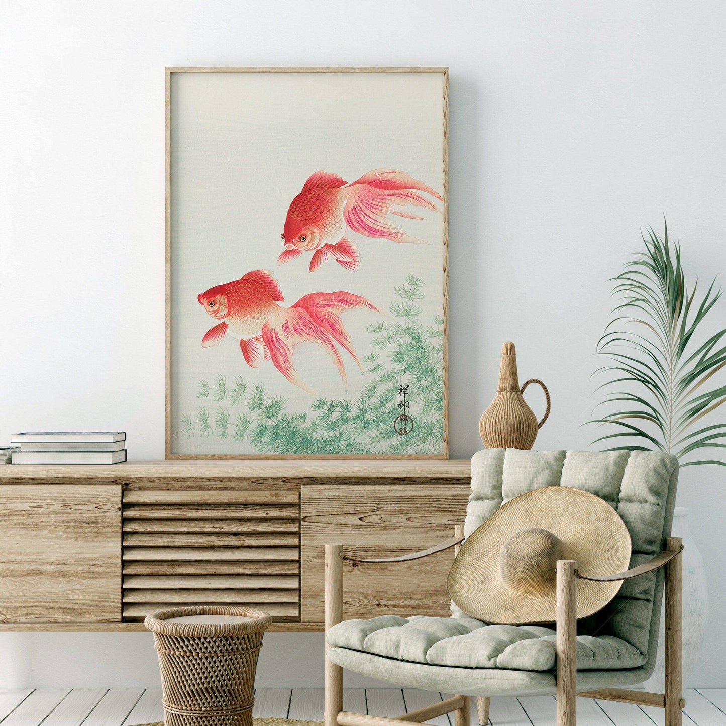 Vintage Goldfish Wall Art Print