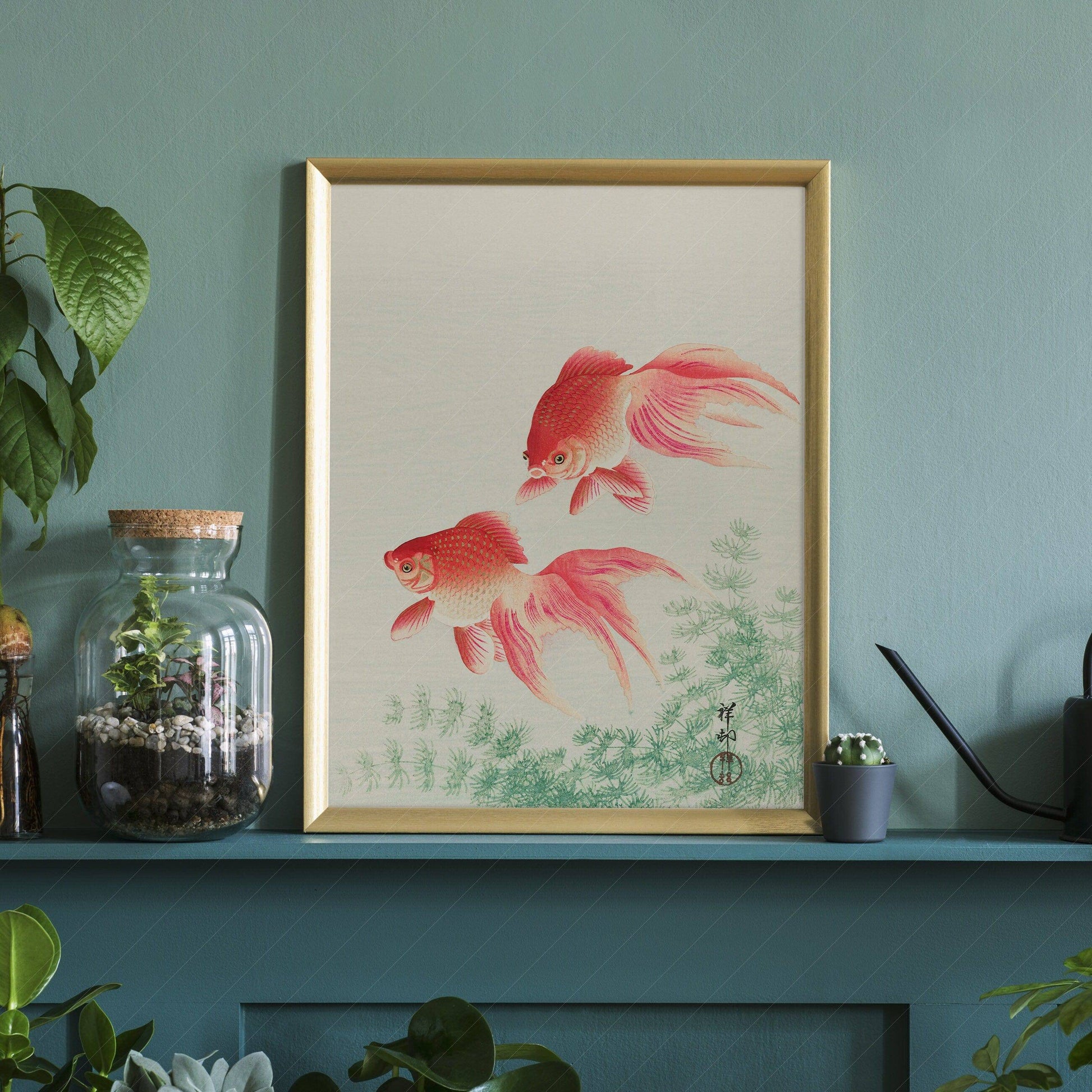 Vintage Goldfish Wall Art Print