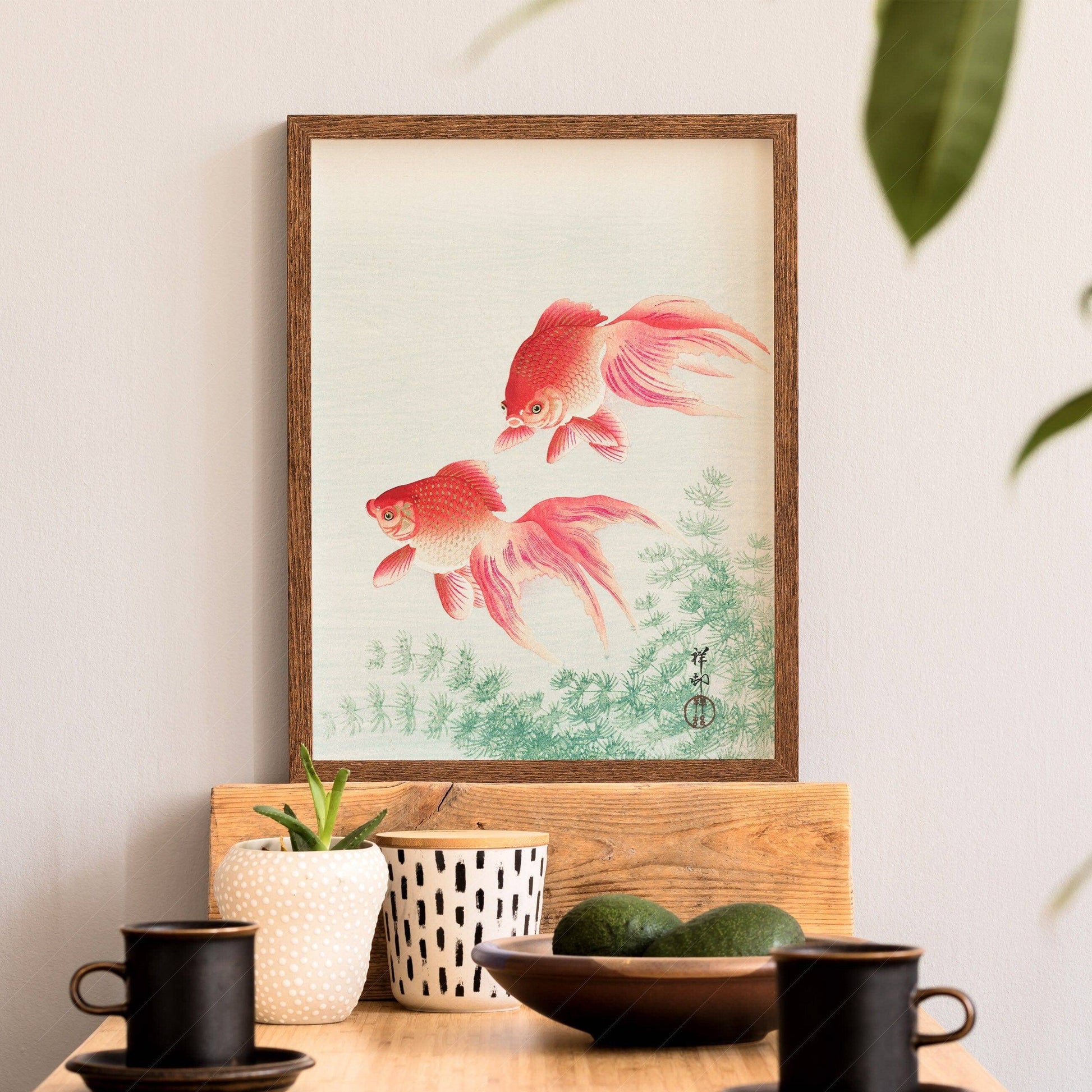 Vintage Goldfish Wall Art Print