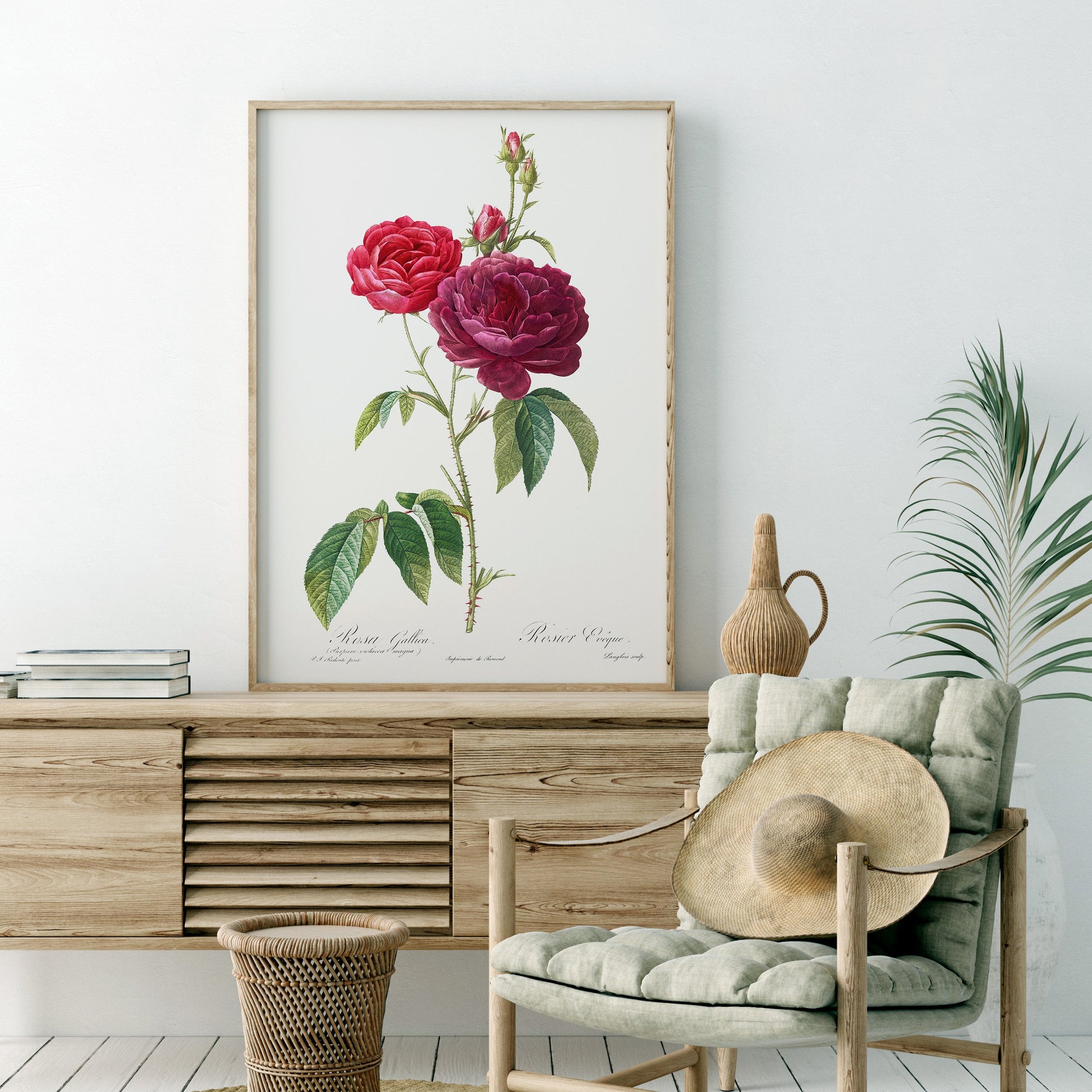 Vintage Roses Flower Print, Botanical Wall Art 04