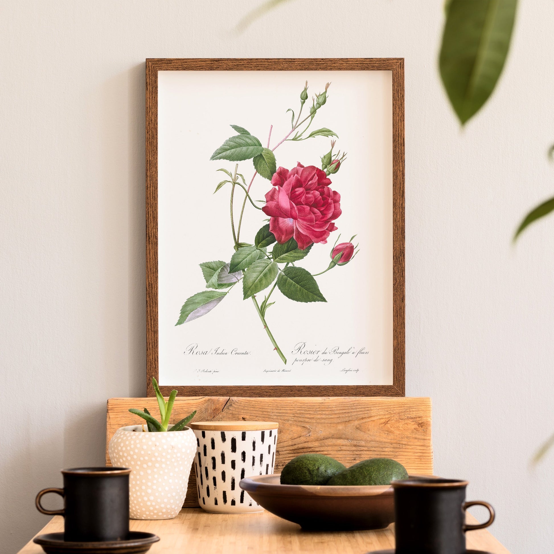 Vintage Roses Flower Print, Botanical Wall Art