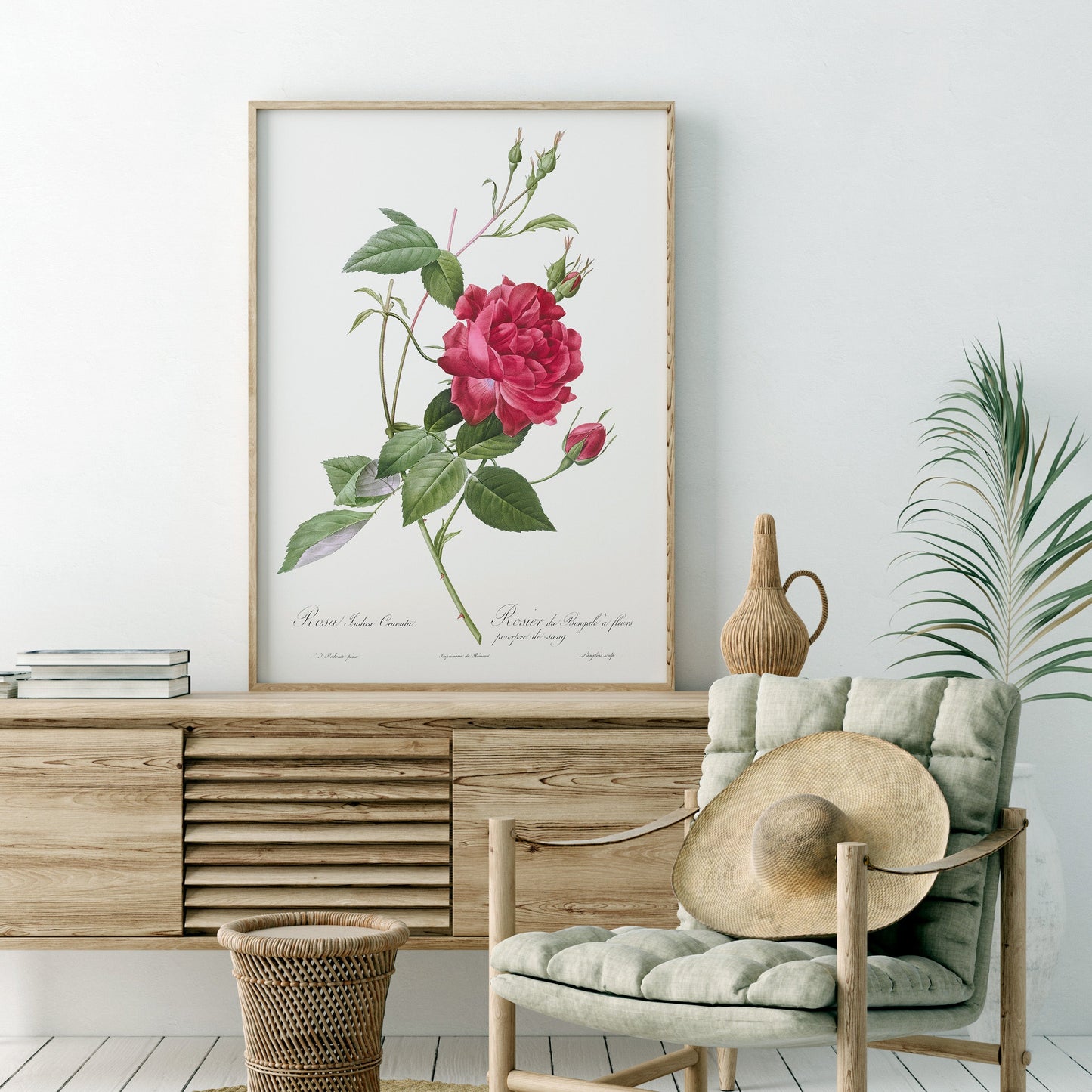 Vintage Roses Flower Print, Botanical Wall Art