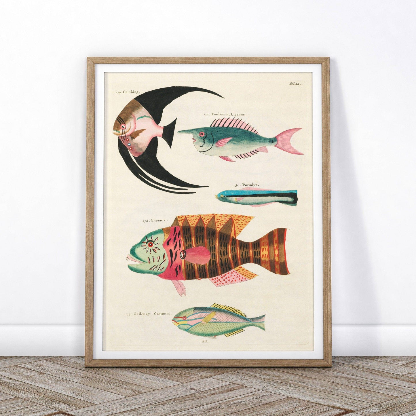 Vintage Under the Sea Poster, Coastal Wall Art, Fish Print