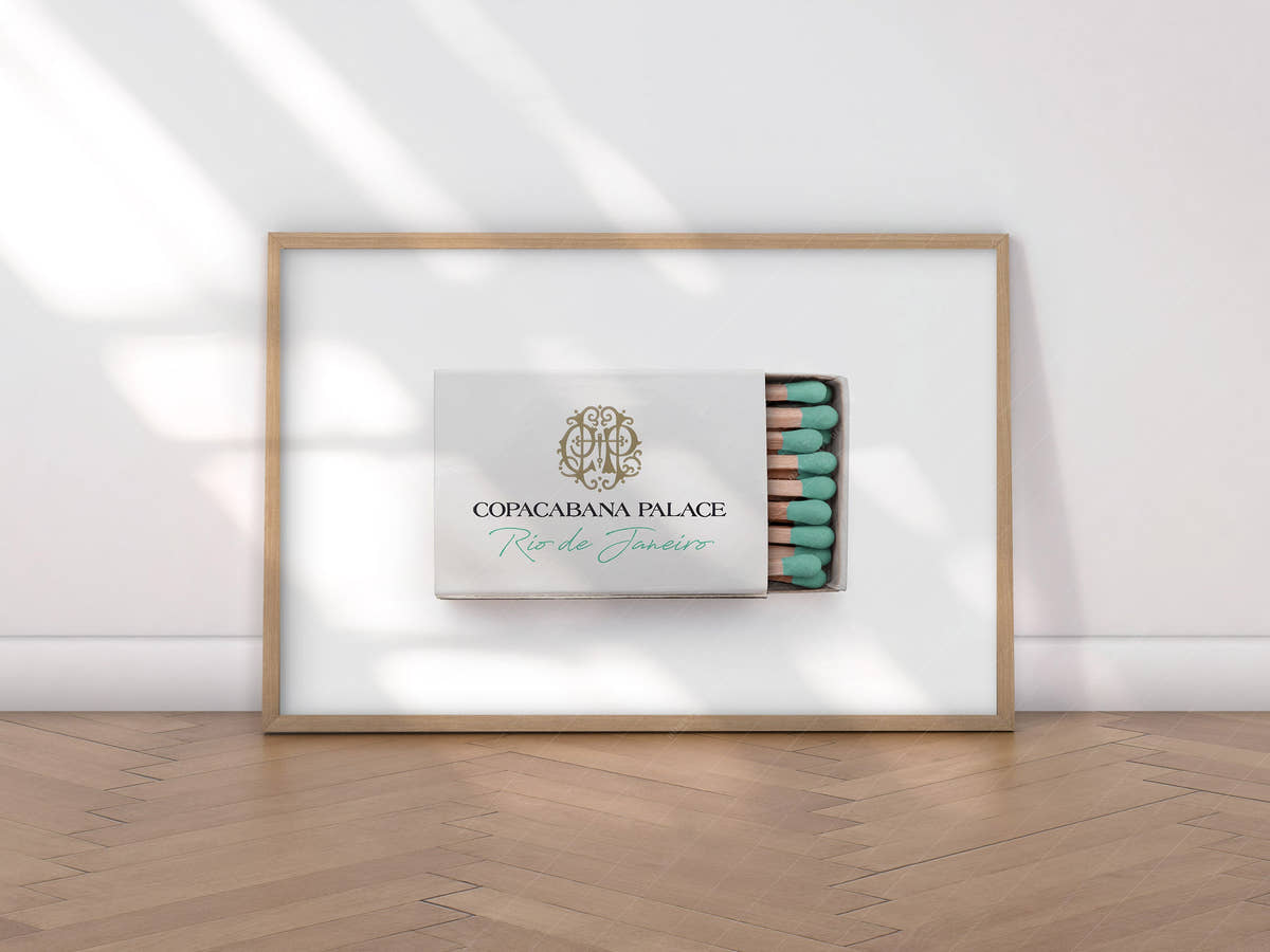 Vintage matchbox, Rio de Janeiro Brazil art, Copacabana Palace Hotel